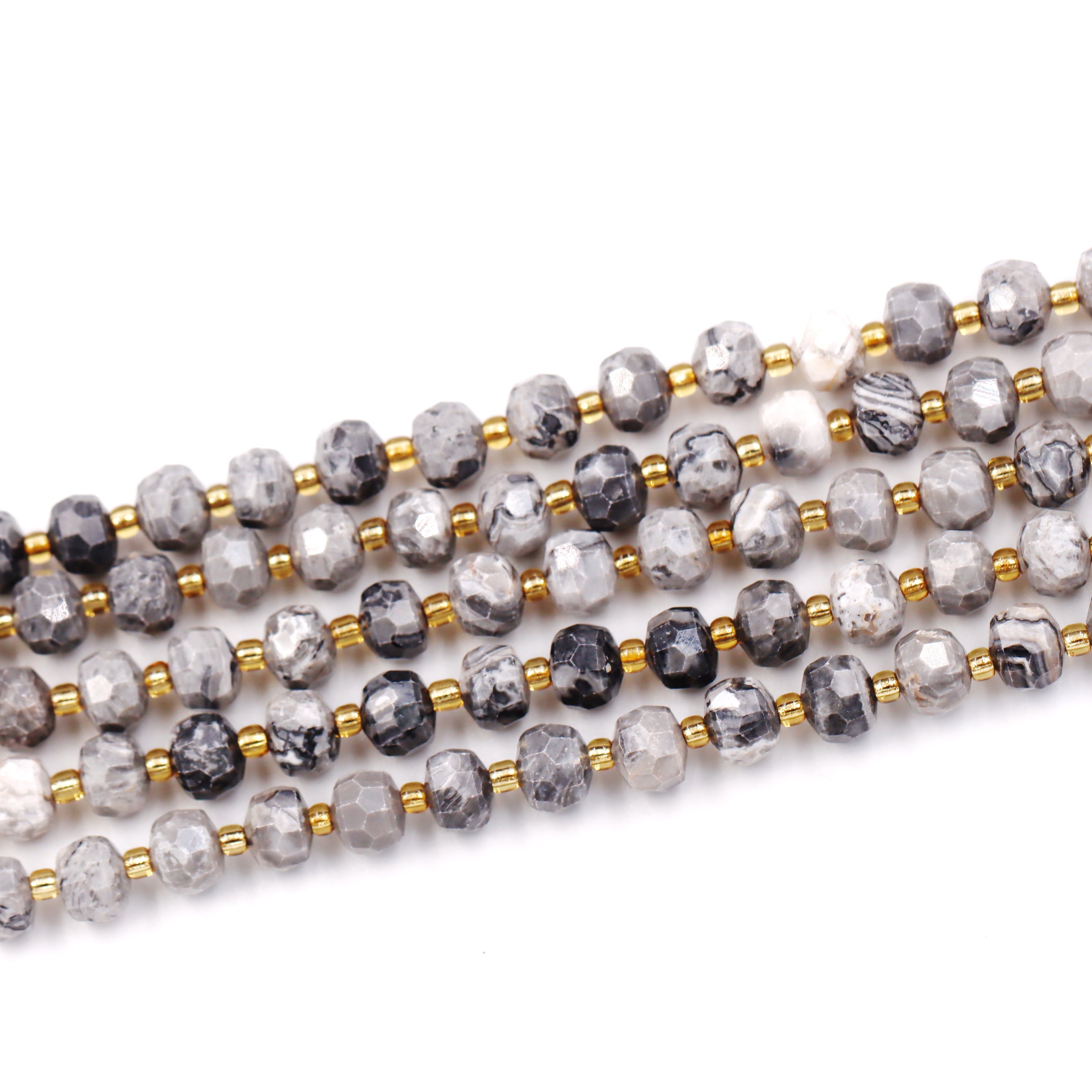 Malahill faceted rondelle gemstone for jewelry making, sold per bag 5 strands inside, Picture Jade beads