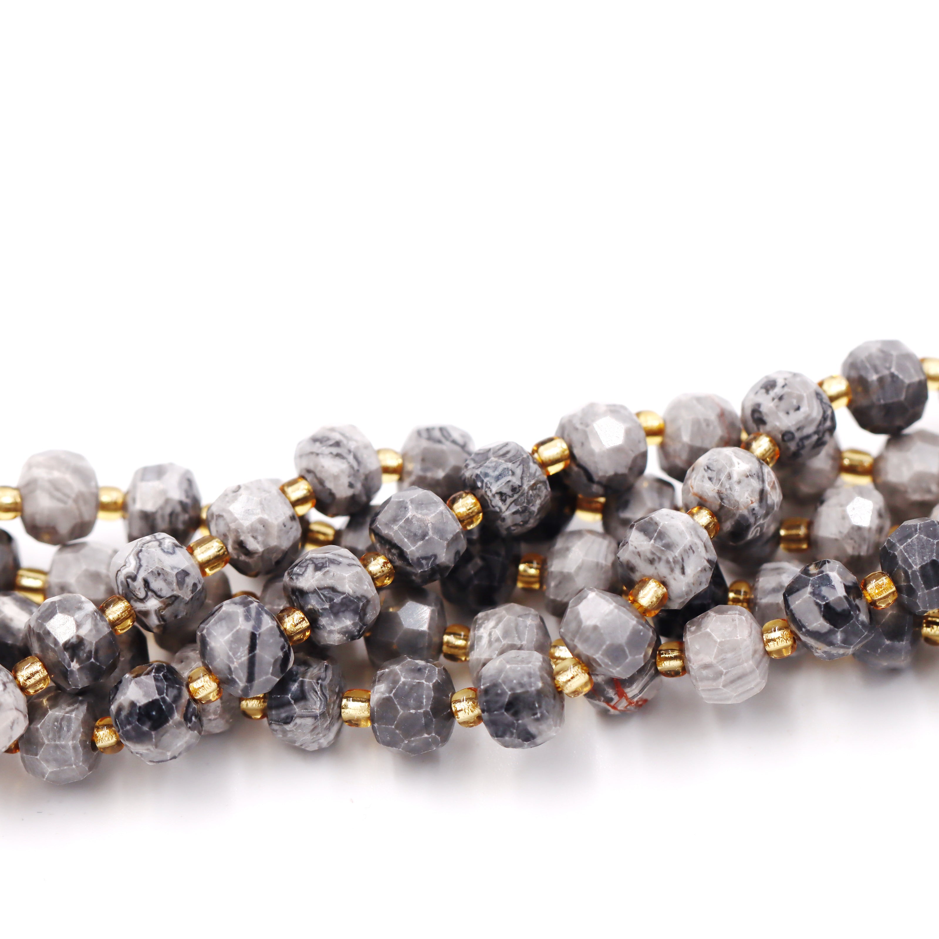 Malahill faceted rondelle gemstone for jewelry making, sold per bag 5 strands inside, Picture Jade beads