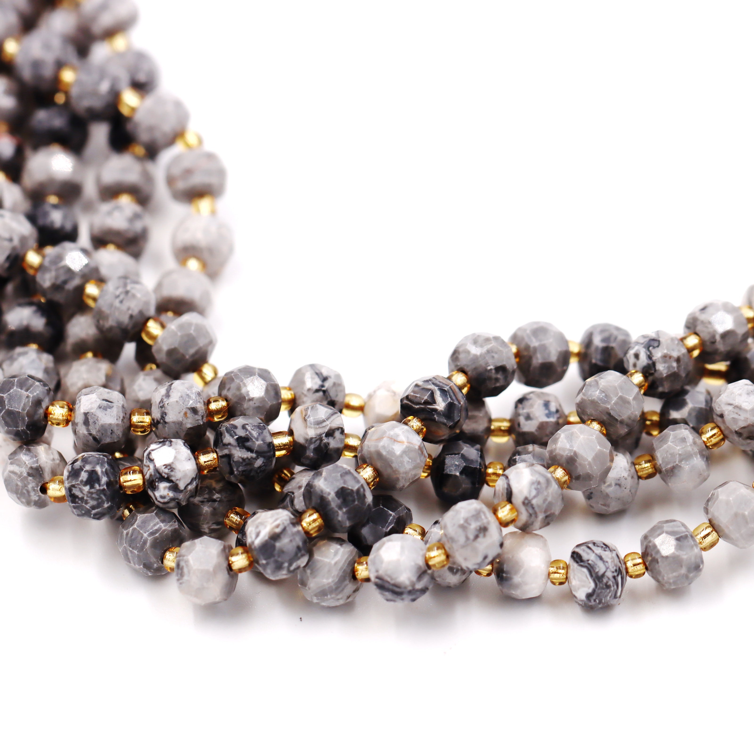 Malahill faceted rondelle gemstone for jewelry making, sold per bag 5 strands inside, Picture Jade beads