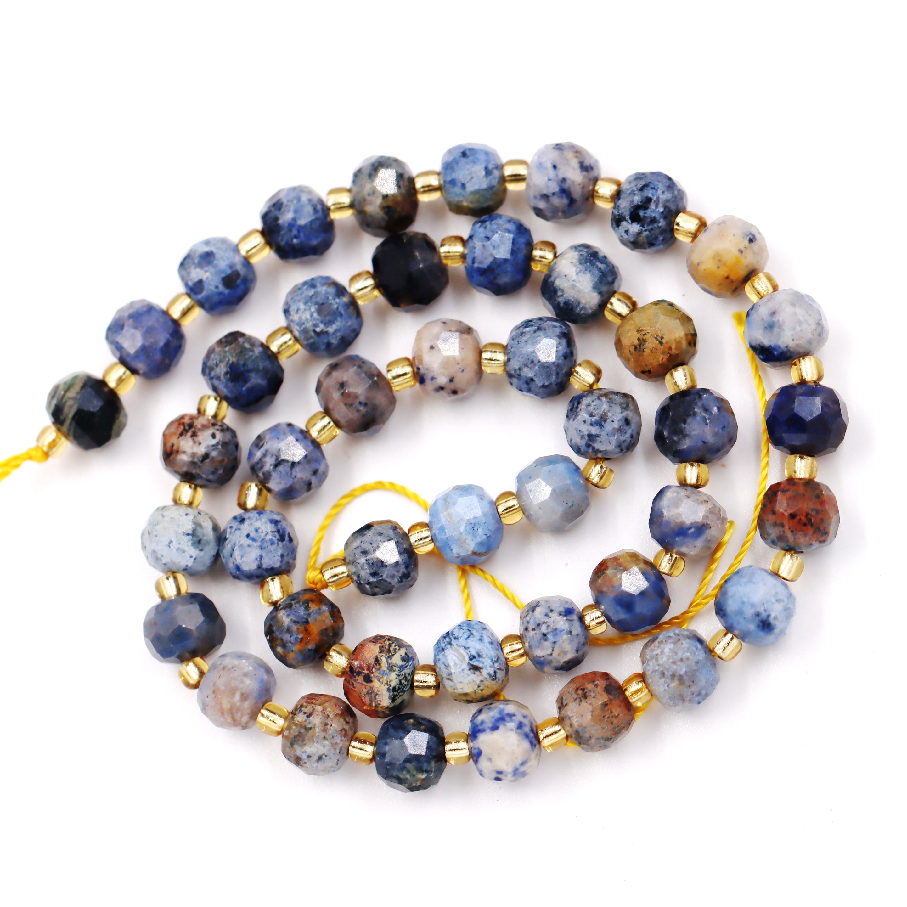 Malahill faceted rondelle gemstone for jewelry making, sold per bag 5 strands inside, Sunset Jasper beads