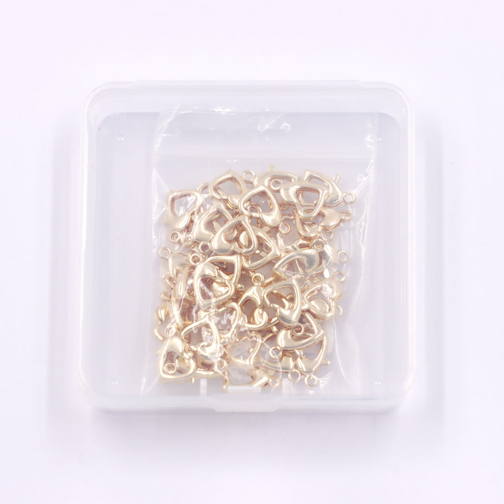 Malahill Excellent Quality Jewelry Accesory 40 Pieces Heart Clasp for Jewelry making