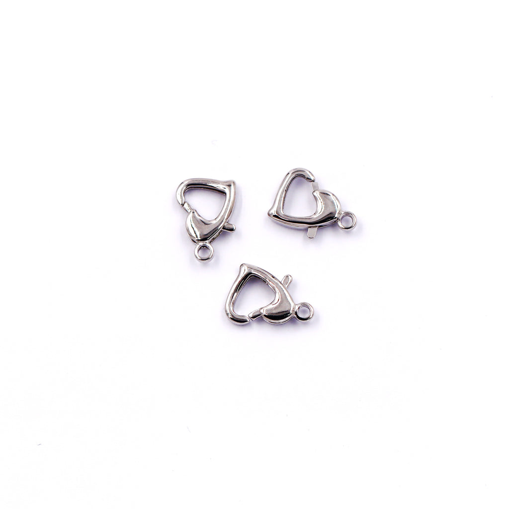 Malahill Excellent Quality Jewelry Accesory 40 Pieces Heart Clasp for Jewelry making