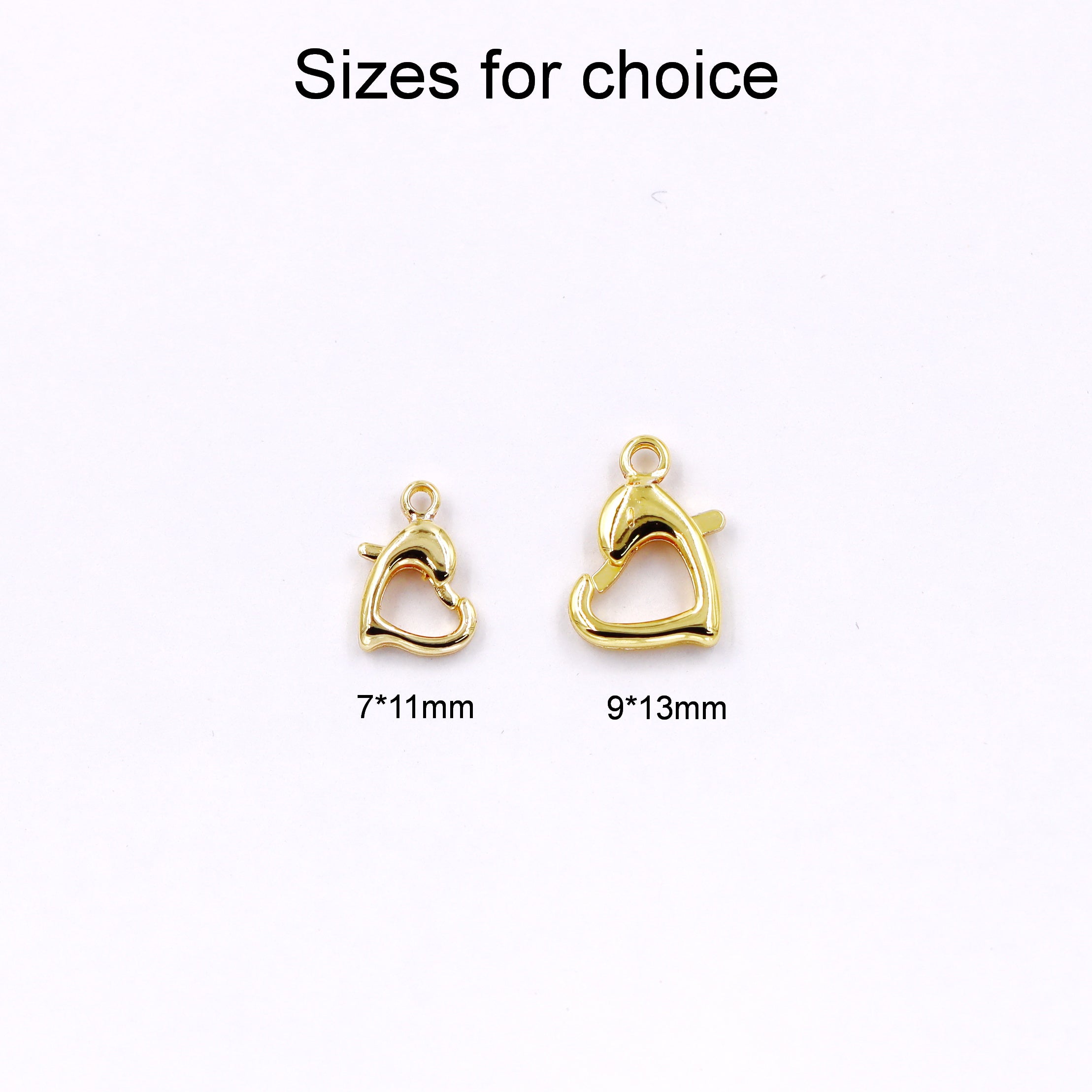 Malahill Excellent Quality Jewelry Accesory 40 Pieces Heart Clasp for Jewelry making