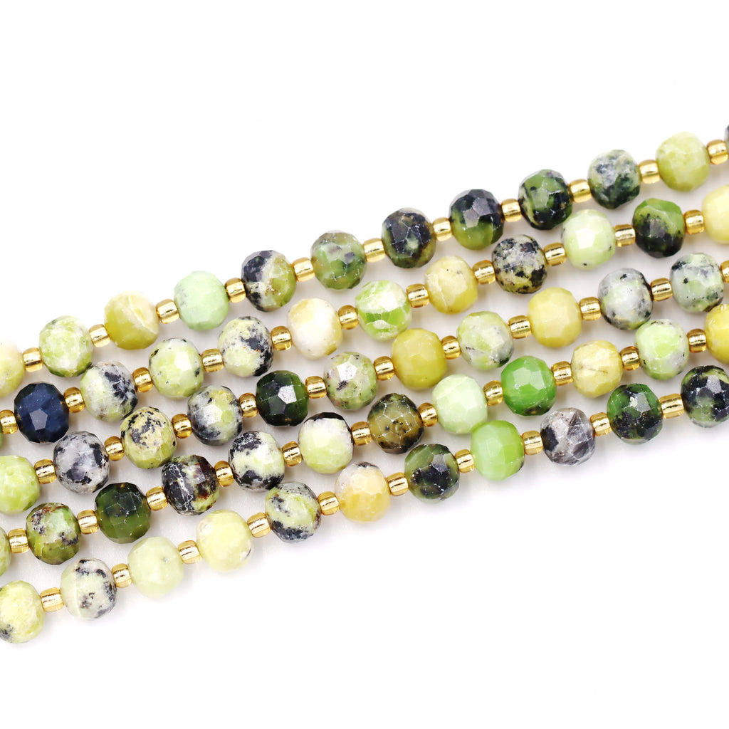Malahill faceted rondelle gemstone for jewelry making, sold per bag 5 strands inside, Australia Jade beads