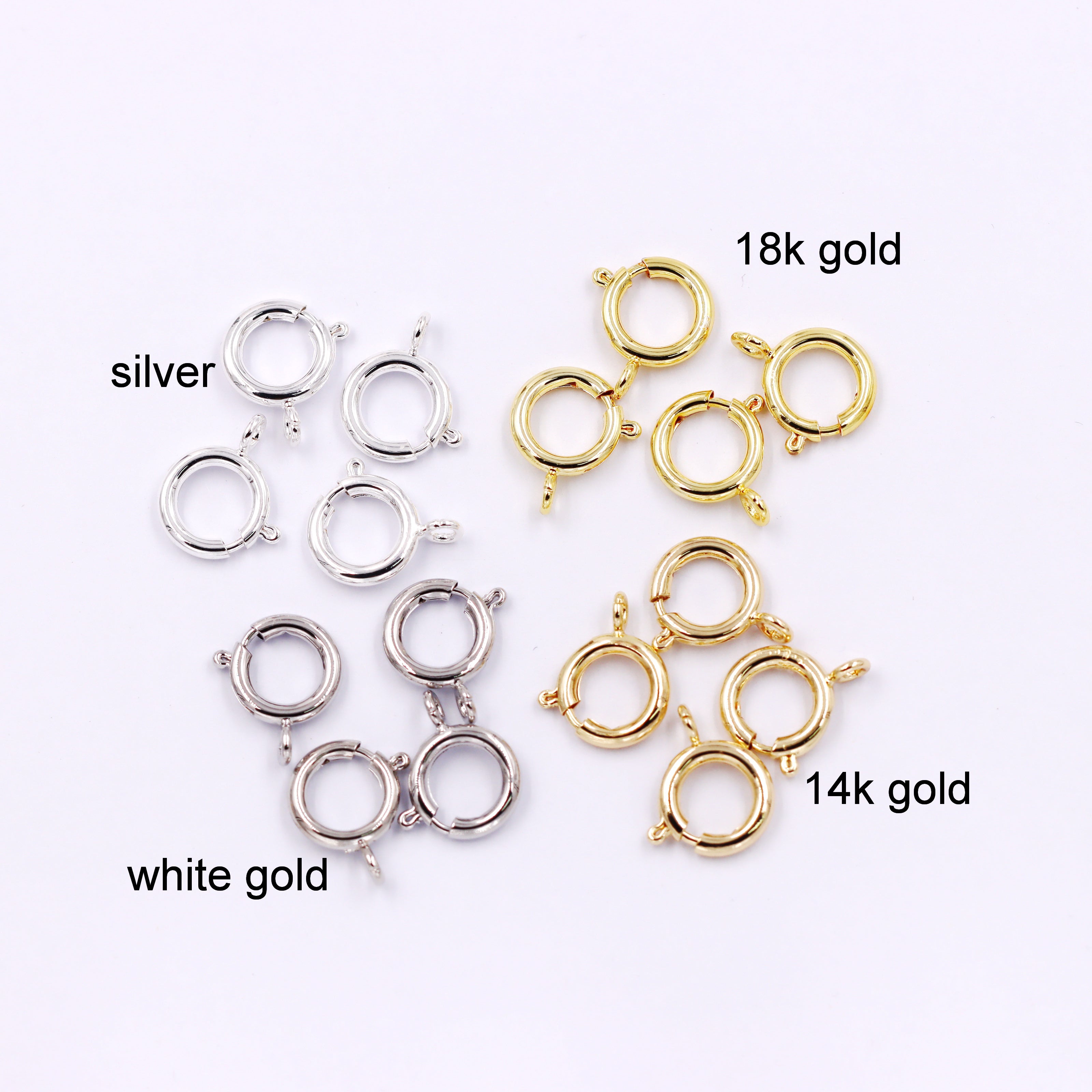 Malahill Excellent Quality Jewelry Accesory 40 Pieces Ring Clasp for Jewelry making