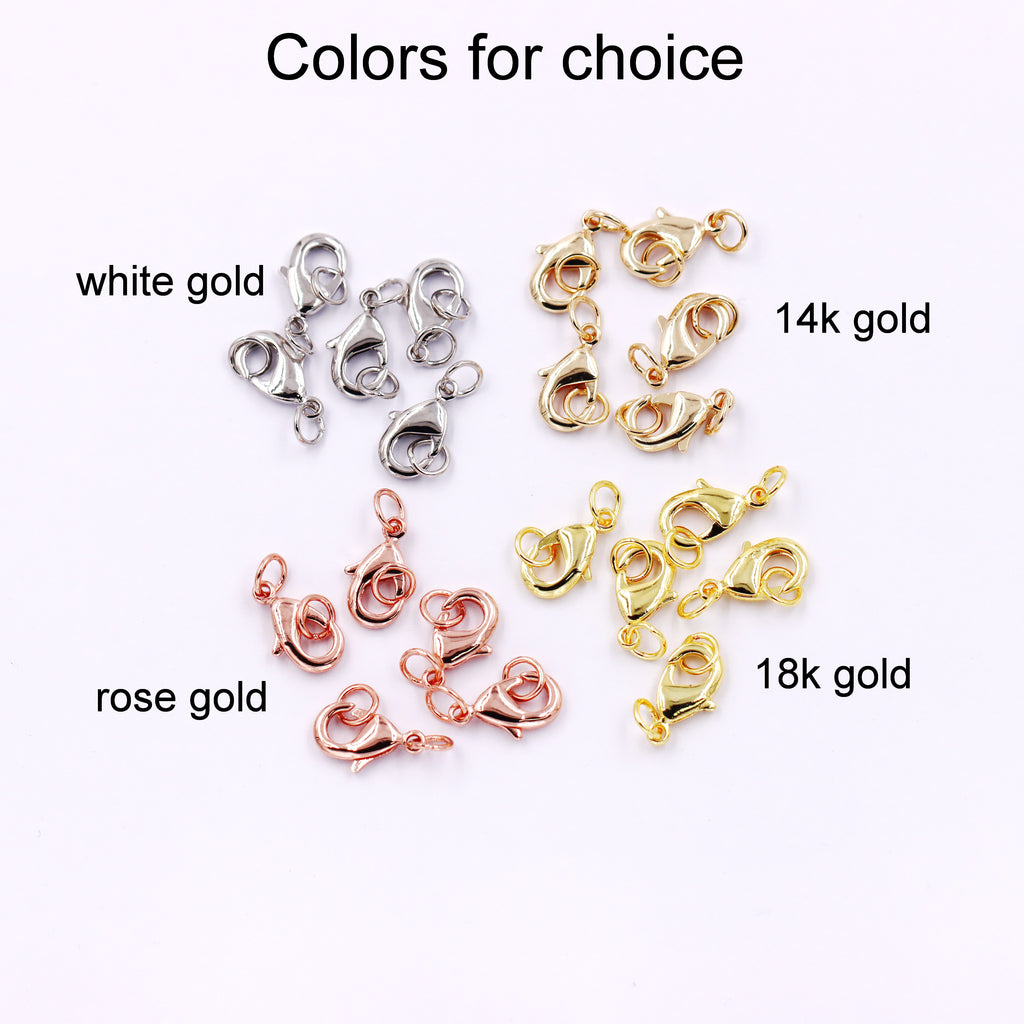 Malahill Excellent Quality Jewelry Accesory 30 Pieces Lobster Clasp With Close Ring for Jewelry making