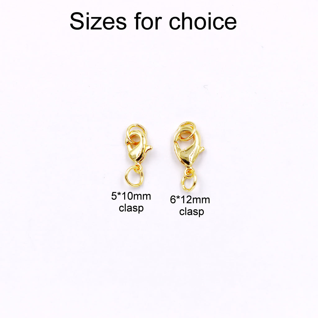 Malahill Excellent Quality Jewelry Accesory 30 Pieces Lobster Clasp With Close Ring for Jewelry making