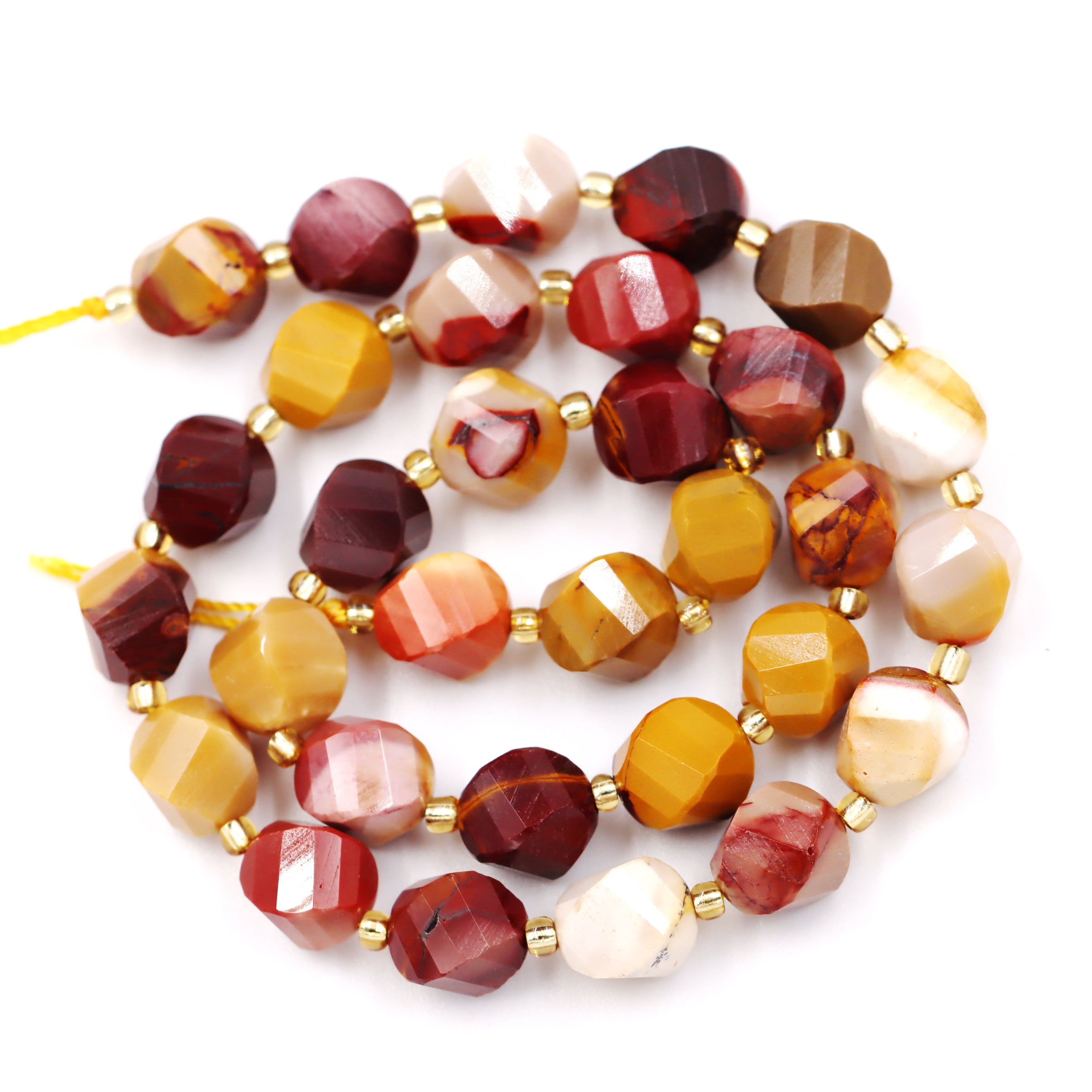 Malahill faceted S shape stone beads for jewelry making, sold per bag 5 strands inside, Mookaite beads