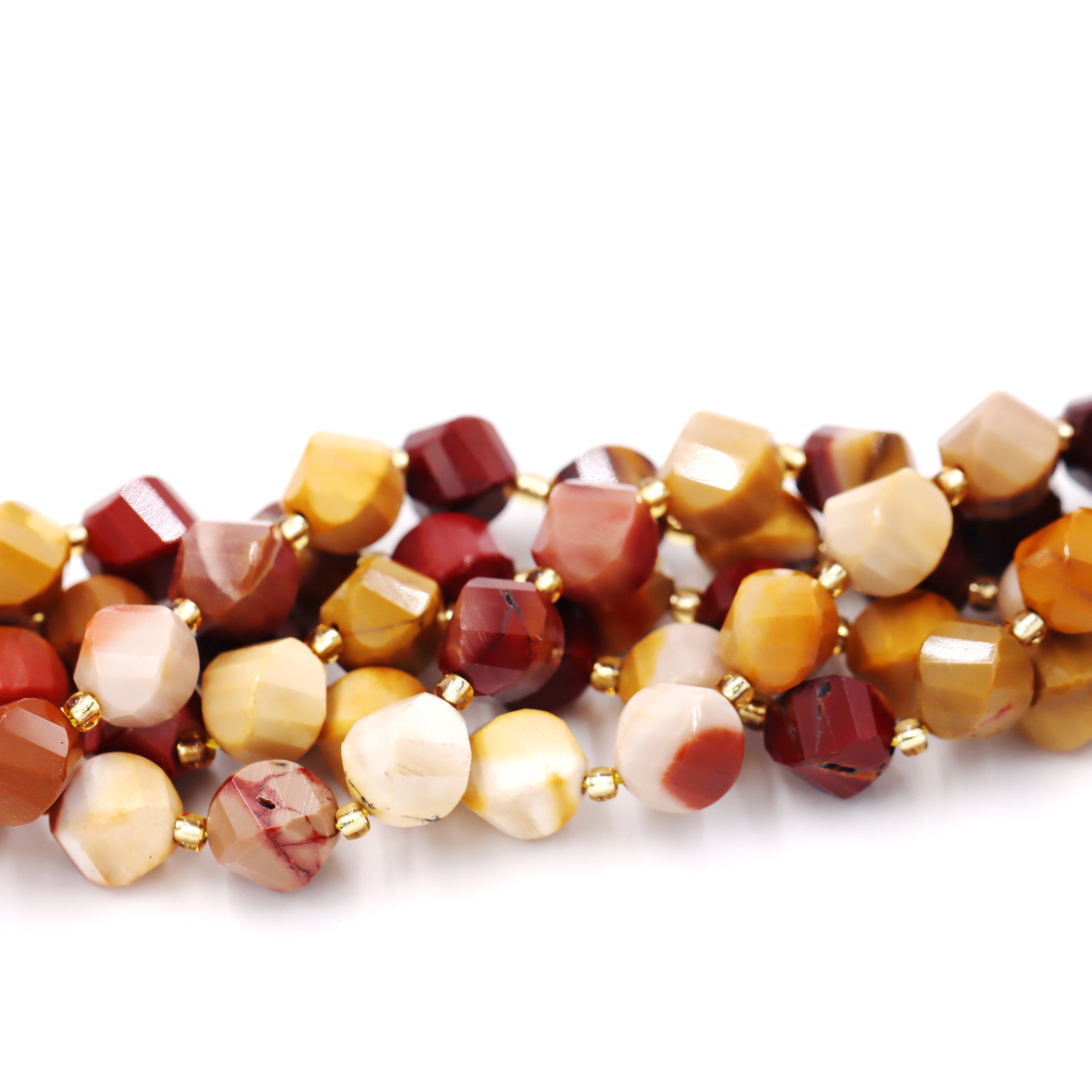 Malahill faceted S shape stone beads for jewelry making, sold per bag 5 strands inside, Mookaite beads