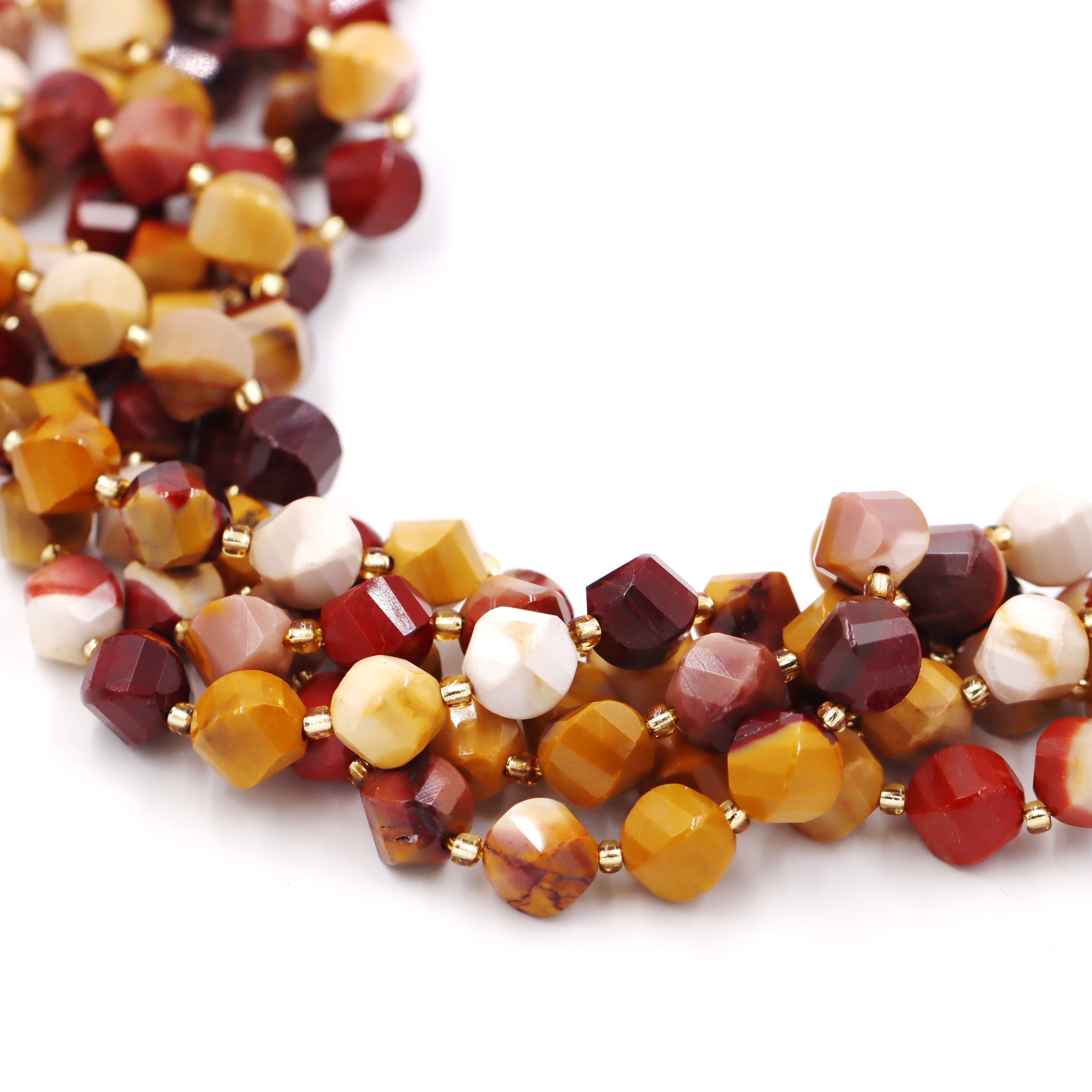 Malahill faceted S shape stone beads for jewelry making, sold per bag 5 strands inside, Mookaite beads