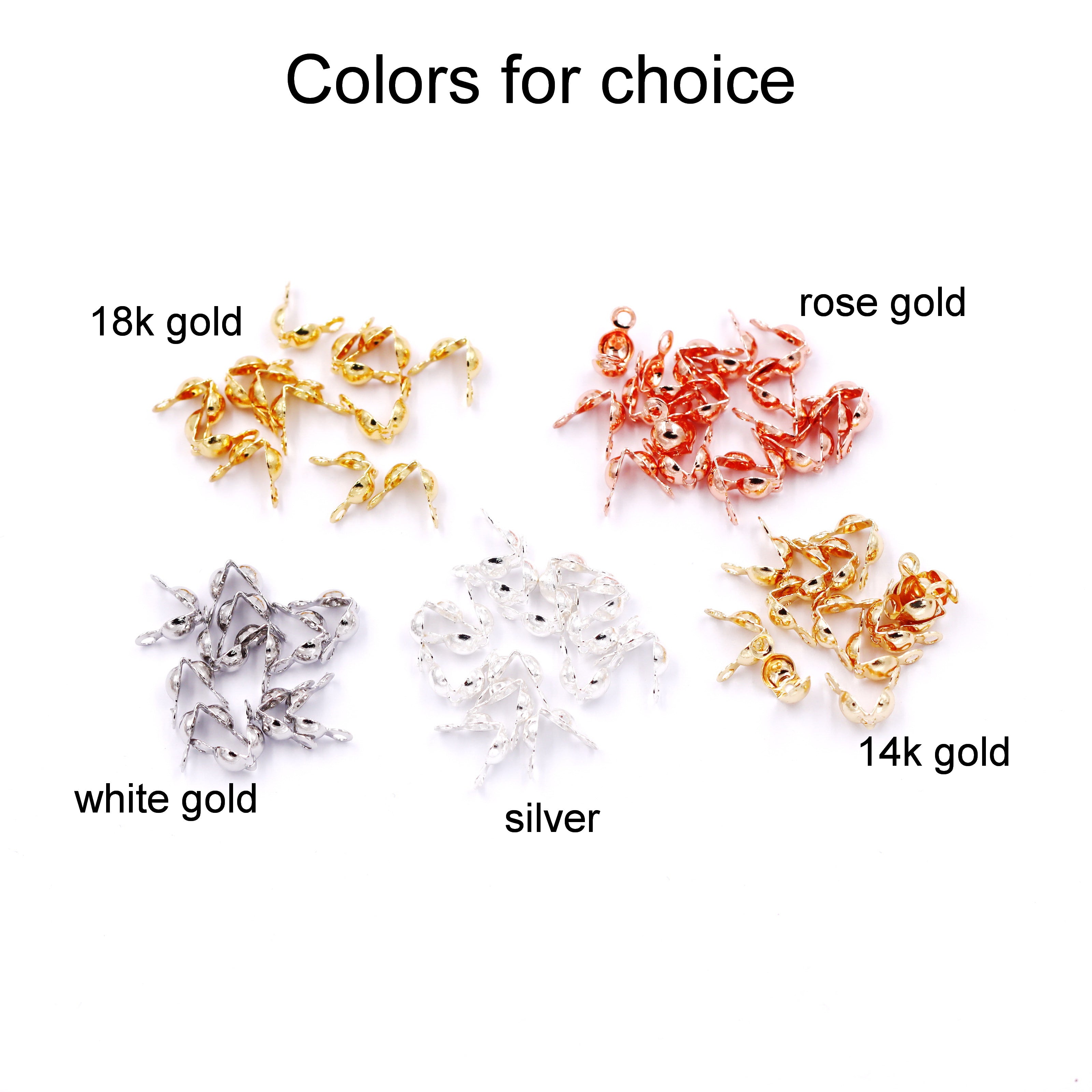 Malahill Excellent Quality Jewelry Accesory 100 Pieces Knot Cover for Jewelry making