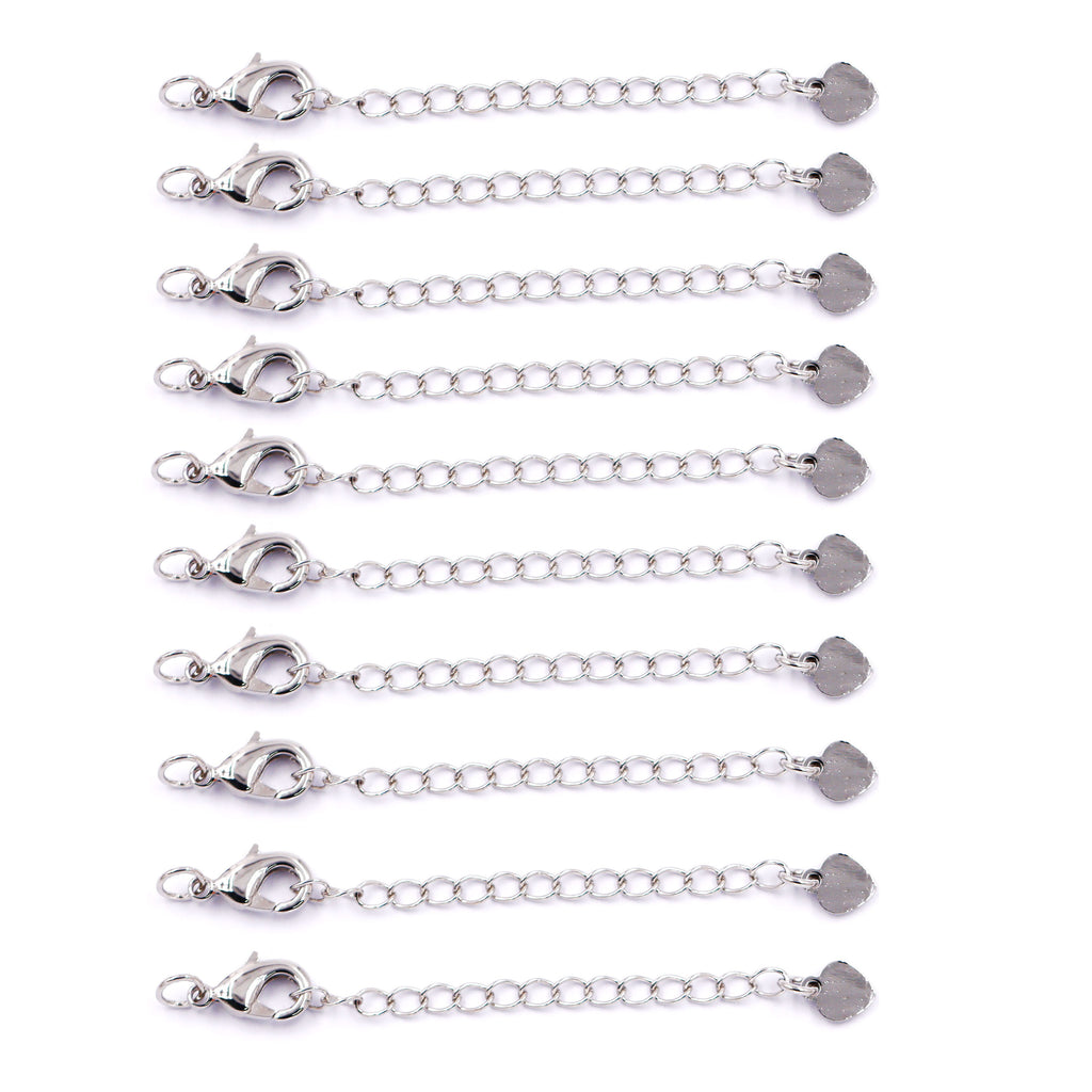 Malahill Excellent Quality Jewelry Accesory 30 Pieces Lobster Clasp With Exender Chain for Jewelry making