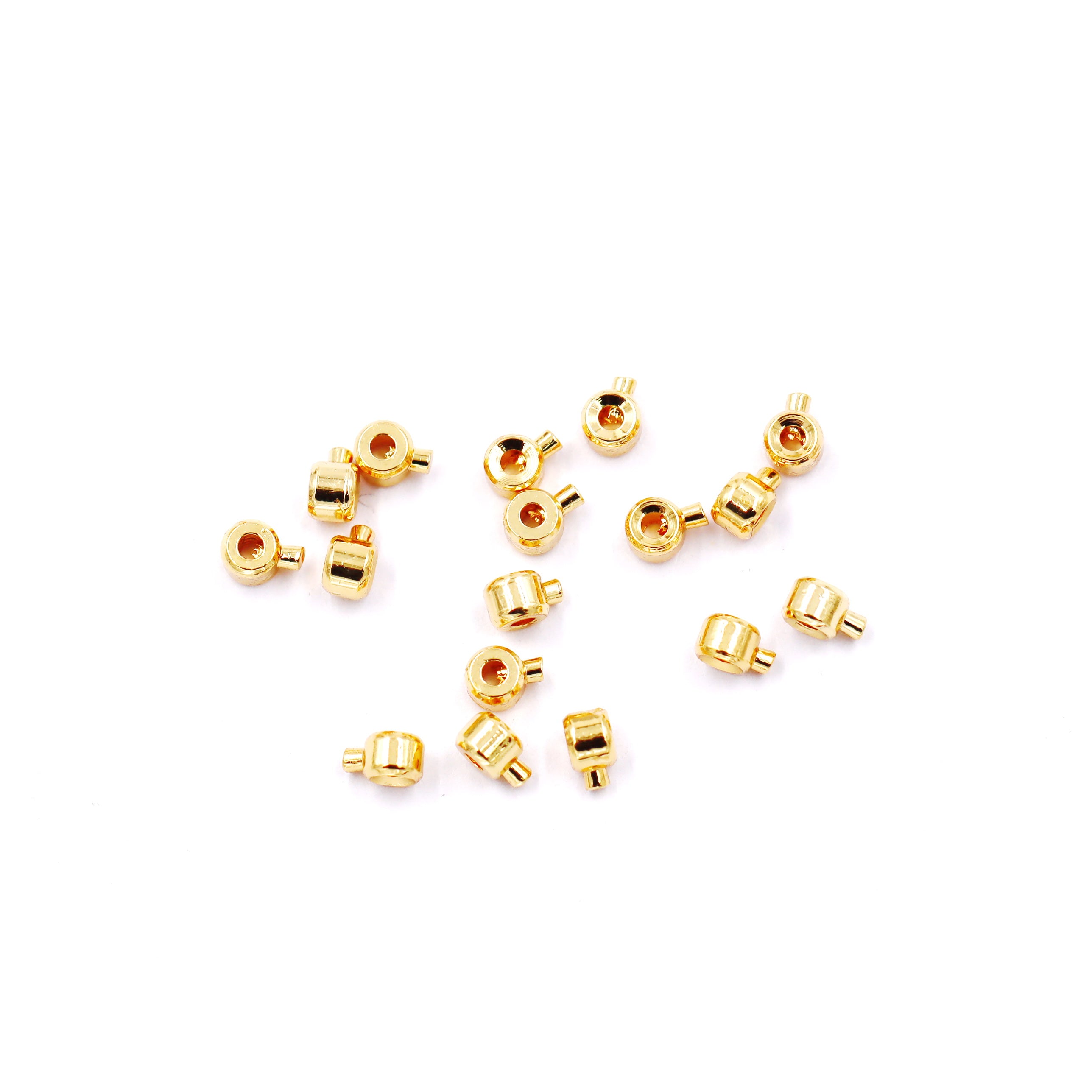 Malahill Excellent Quality Jewelry Accesory 100 Pieces Crimp Beads for Jewelry making, Bracelets and Necklace Closing Artifact 3.5mm=1mm hole