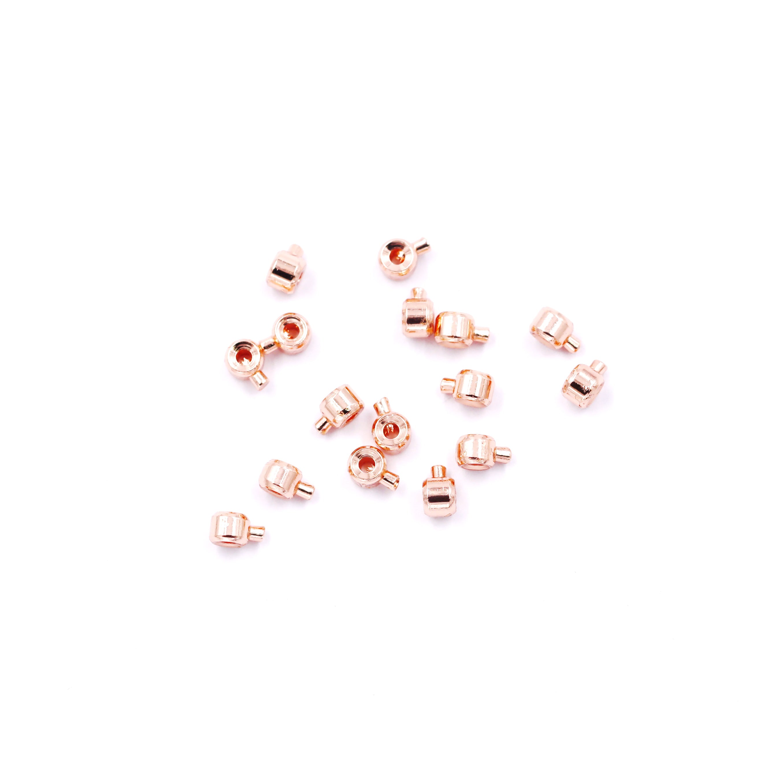 Malahill Excellent Quality Jewelry Accesory 100 Pieces Crimp Beads for Jewelry making, Bracelets and Necklace Closing Artifact 3.5mm=1mm hole