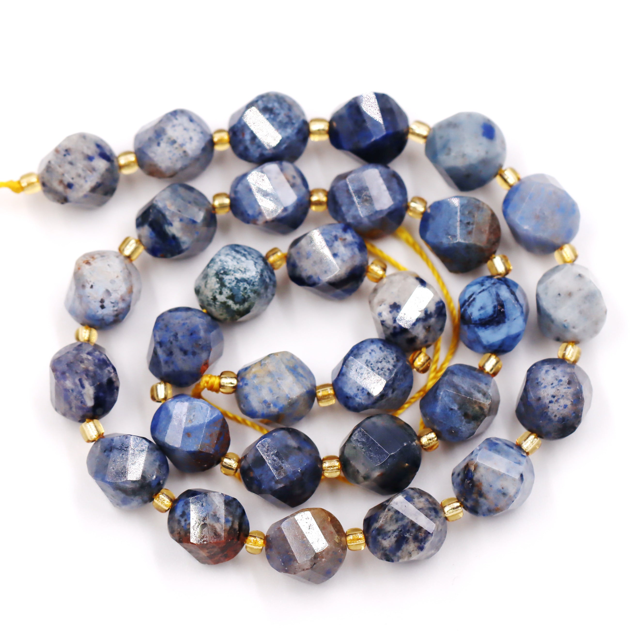 Malahill faceted S shape stone beads for jewelry making, sold per bag 5 strands inside, Sunset Jasper beads