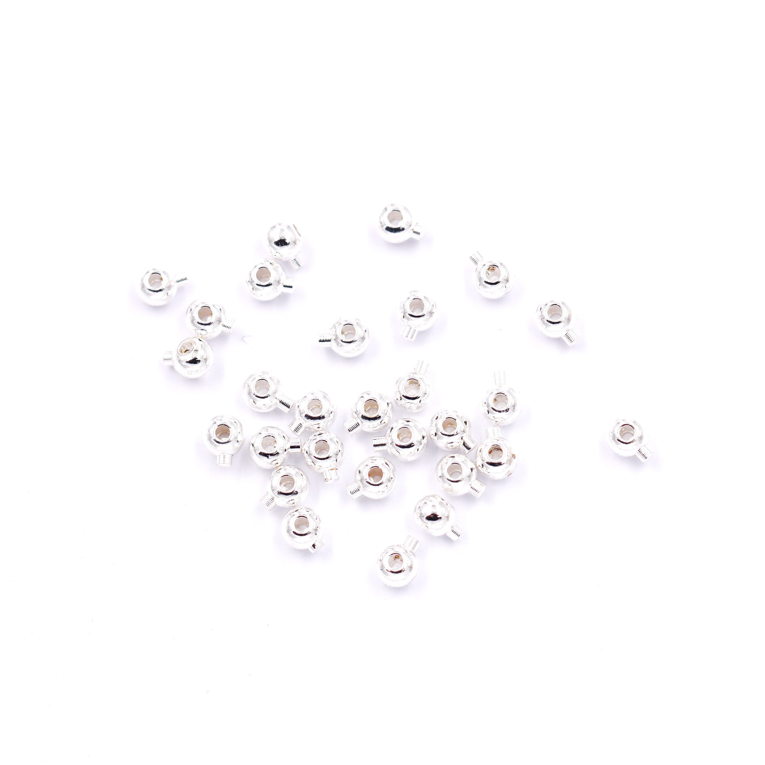Malahill Excellent Quality Jewelry Accesory 100 Pieces Crimp Beads for Jewelry making, Bracelets and Necklace Closing Artifact 3.2mm=1mm hole