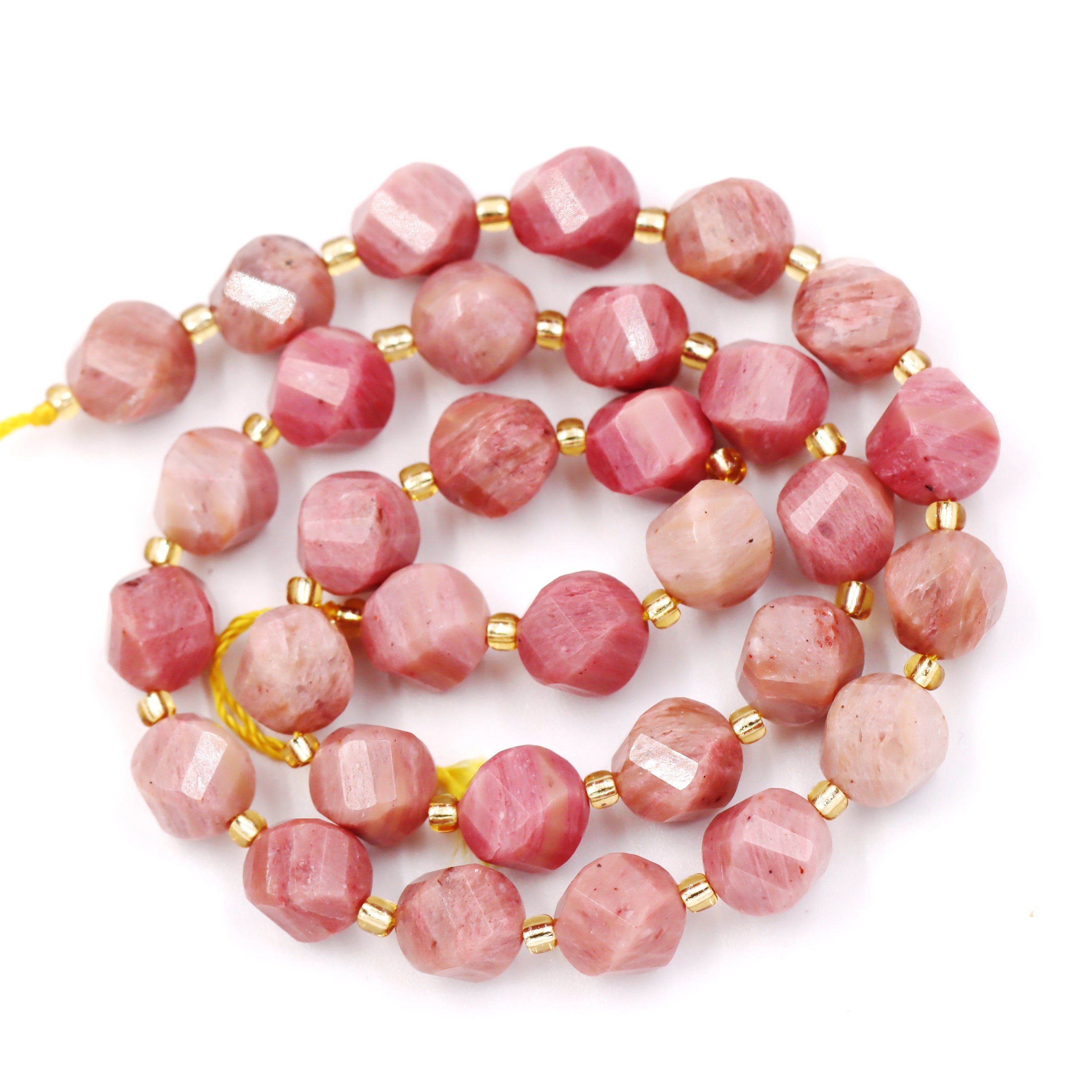 Malahill faceted S shape stone beads for jewelry making, sold per bag 5 strands inside, Rhodonite beads