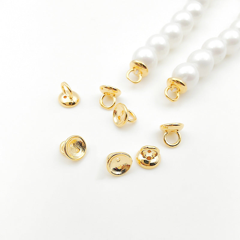 Malahill excellent quality jewelry findings end caps for jewelry making 50 pieces