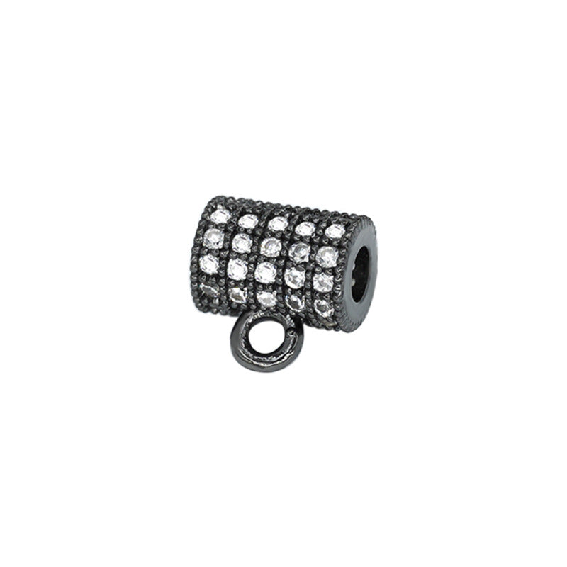 Malahill excellent quality jewelry findings cubic zirconia bail for jewelry necklace bracelet making 5.5*7.5mm， sold per bag 10 pieces inside