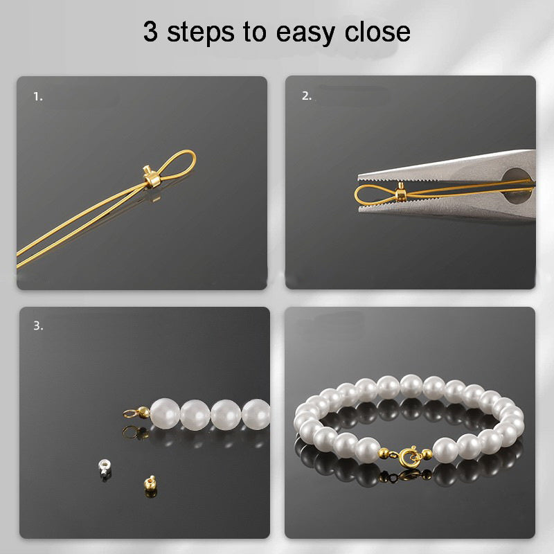 Malahill Excellent Quality Jewelry Accesory 100 Pieces Crimp Beads for Jewelry making, Bracelets and Necklace Closing Artifact 3.2mm=1mm hole