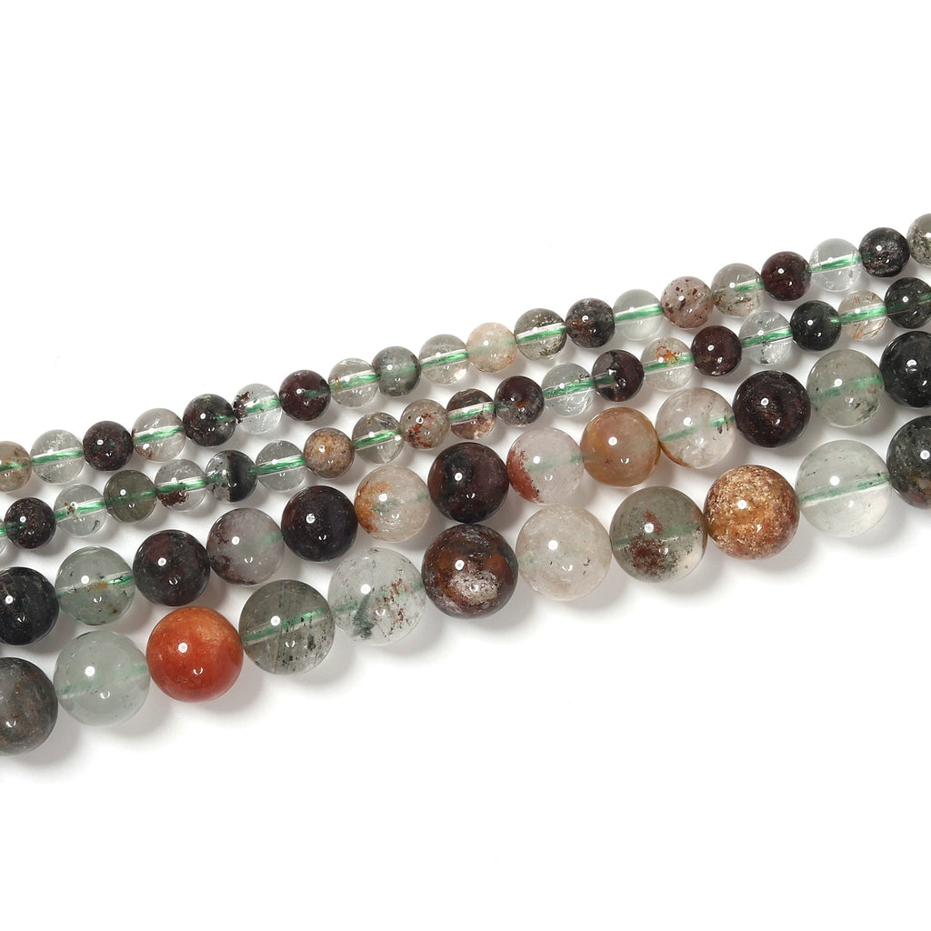 Malahill gemstone beads for jewelry making, sold per bag 5 strands inside, Phantom Quartz A beads