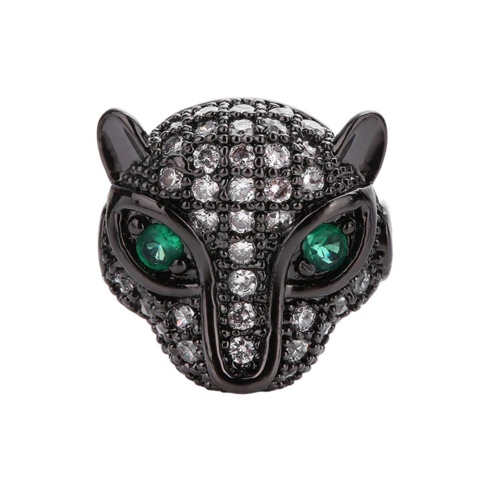 Malahill excellent quality cubic zirconia paved brass beads for jewelry making, sold per box 10 pieces inside