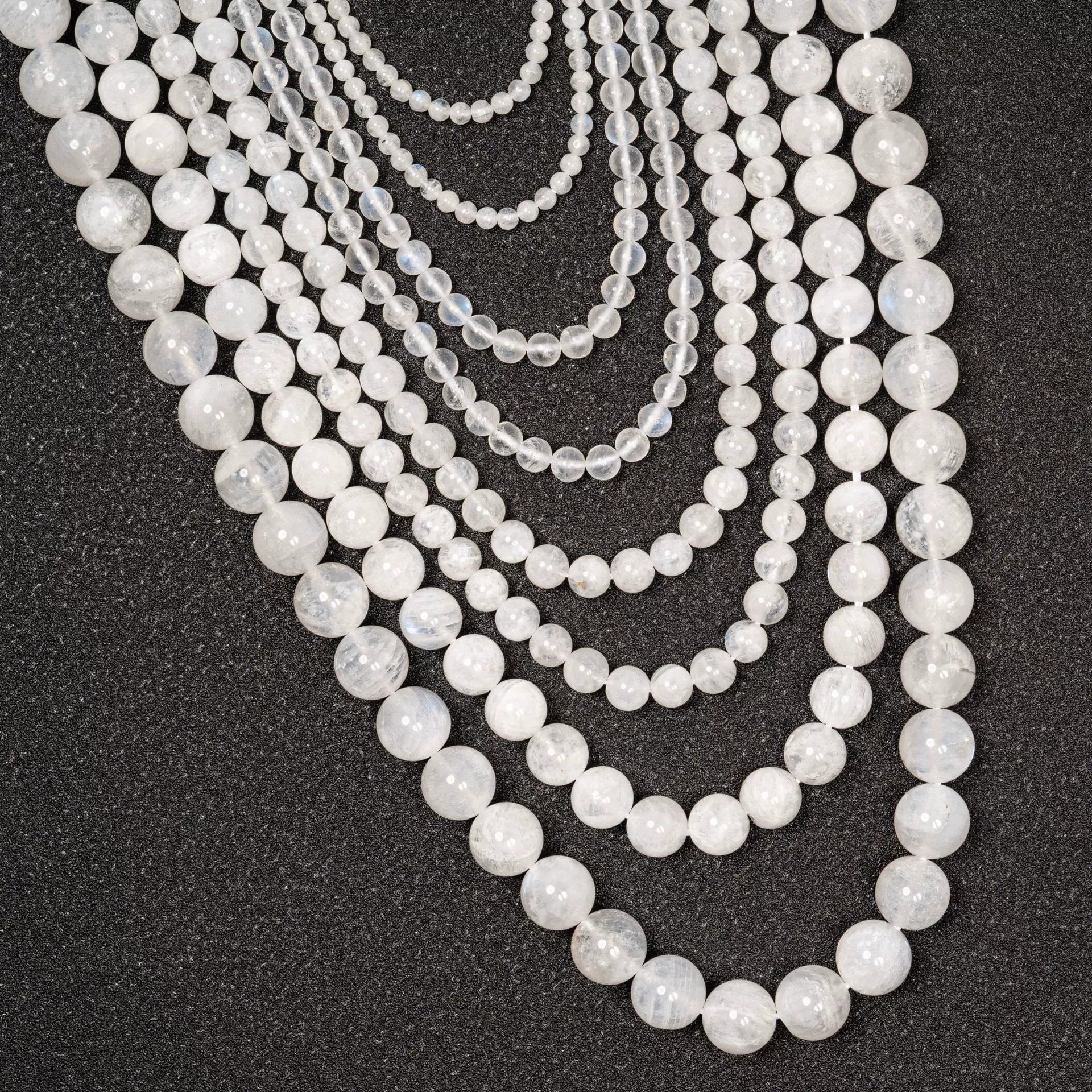 Malahill gemstone beads for jewelry making, sold per bag 5 strands inside, Moonstone A beads