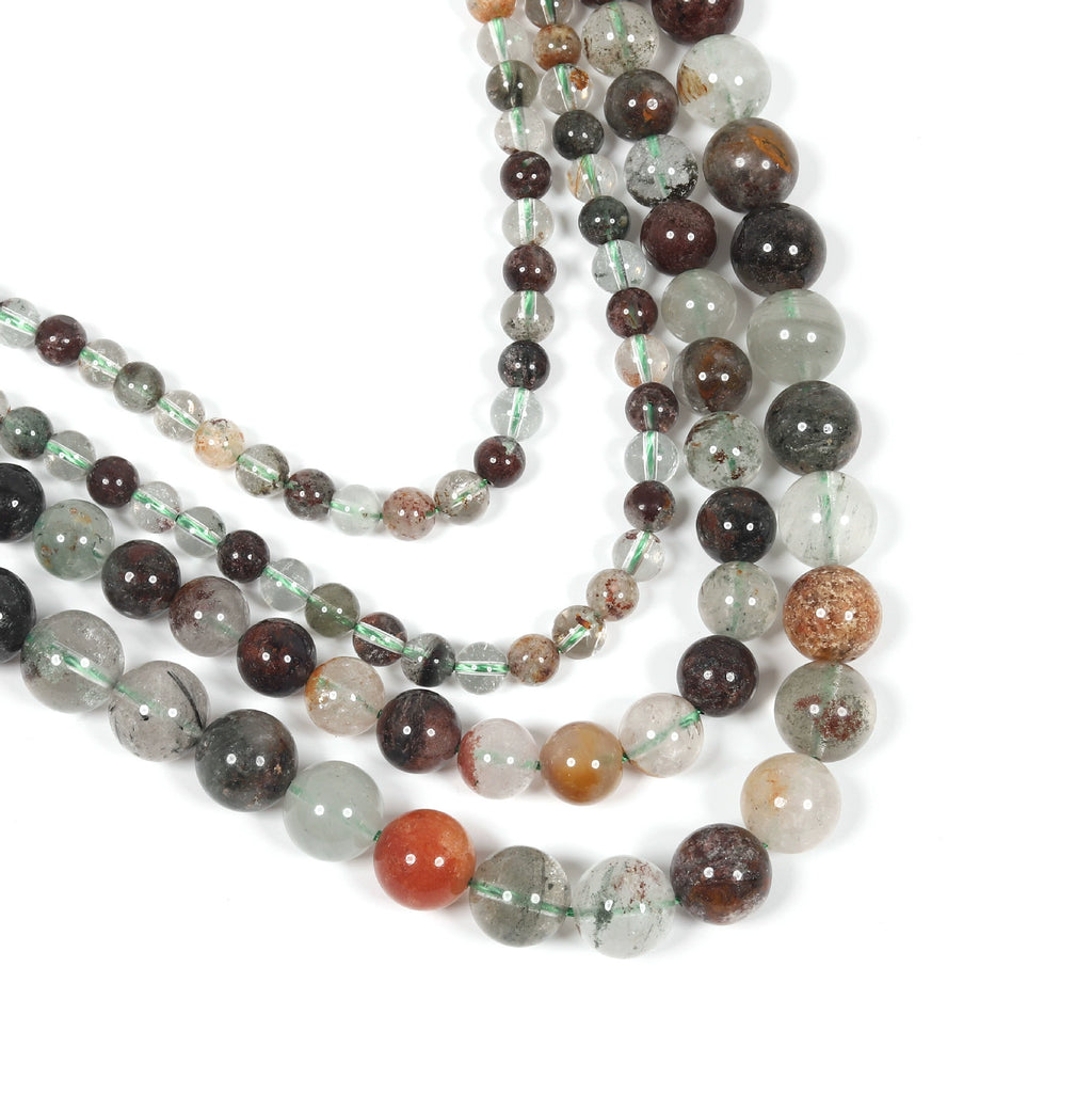 Malahill gemstone beads for jewelry making, sold per bag 5 strands inside, Phantom Quartz A beads