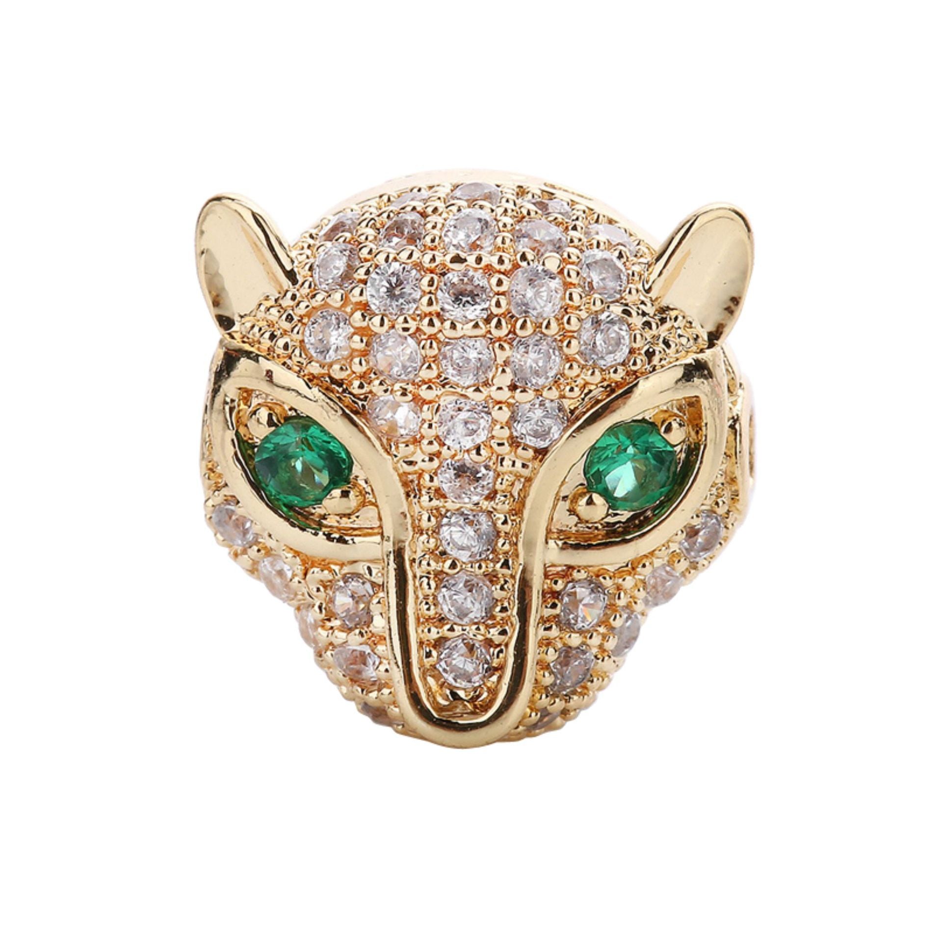 Malahill excellent quality cubic zirconia paved brass beads for jewelry making, sold per box 10 pieces inside