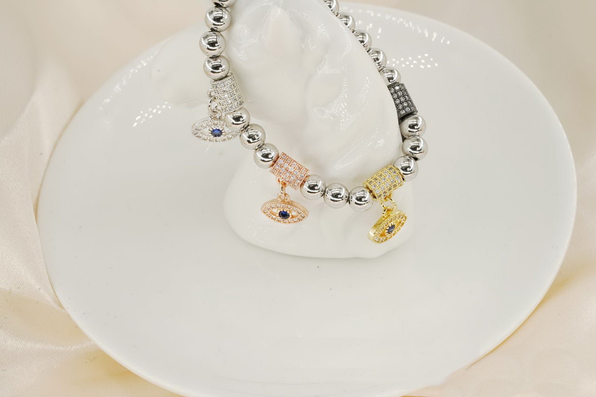 Malahill excellent quality jewelry findings cubic zirconia bail for jewelry necklace bracelet making 5.5*7.5mm， sold per bag 10 pieces inside