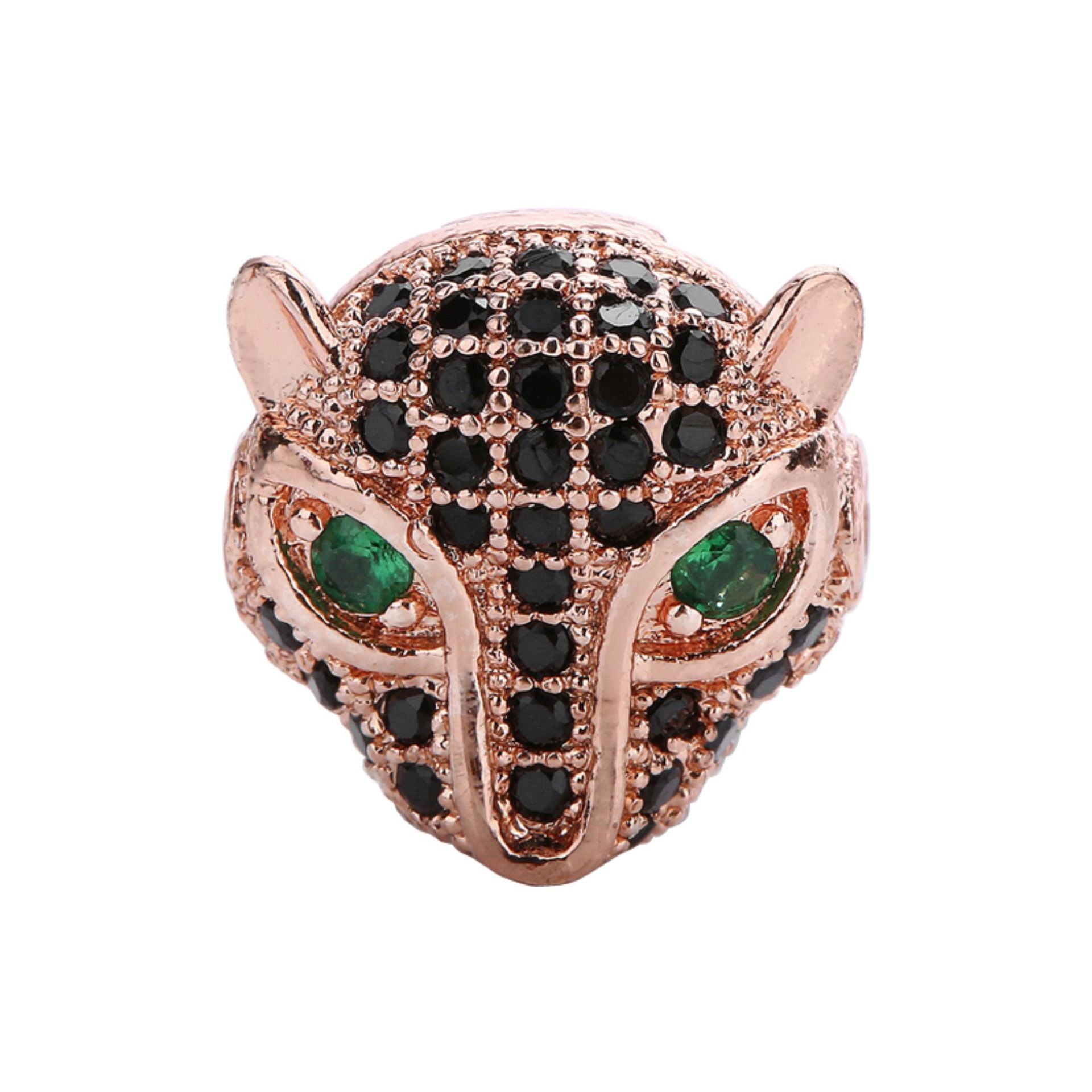 Malahill excellent quality cubic zirconia paved brass beads for jewelry making, sold per box 10 pieces inside