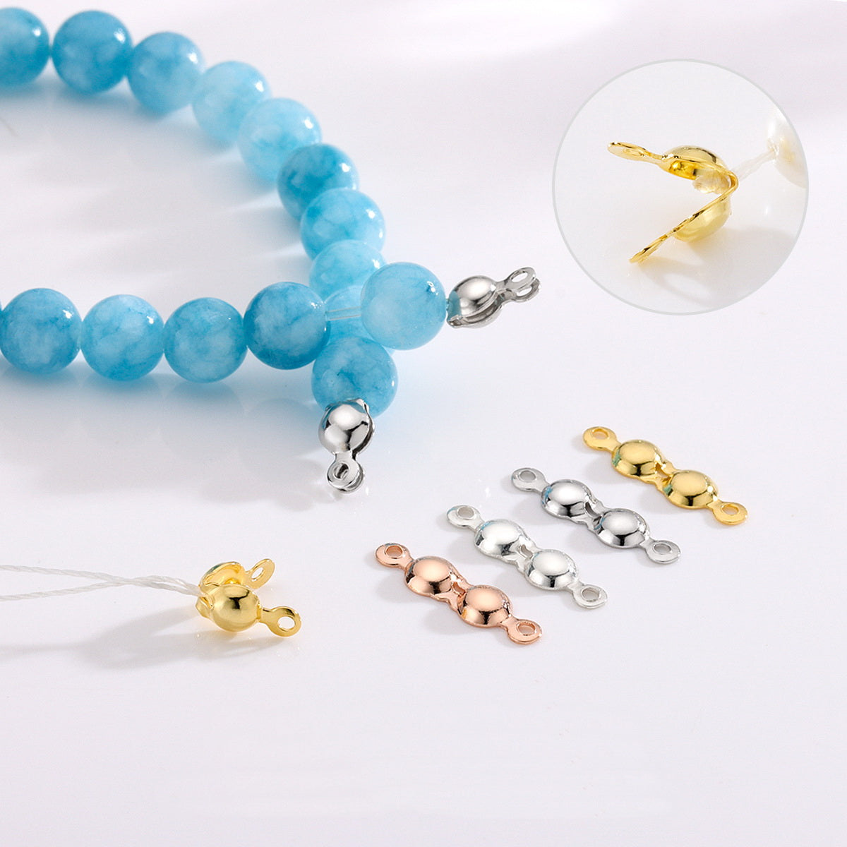 Malahill Excellent Quality Jewelry Accesory 100 Pieces Knot Cover for Jewelry making