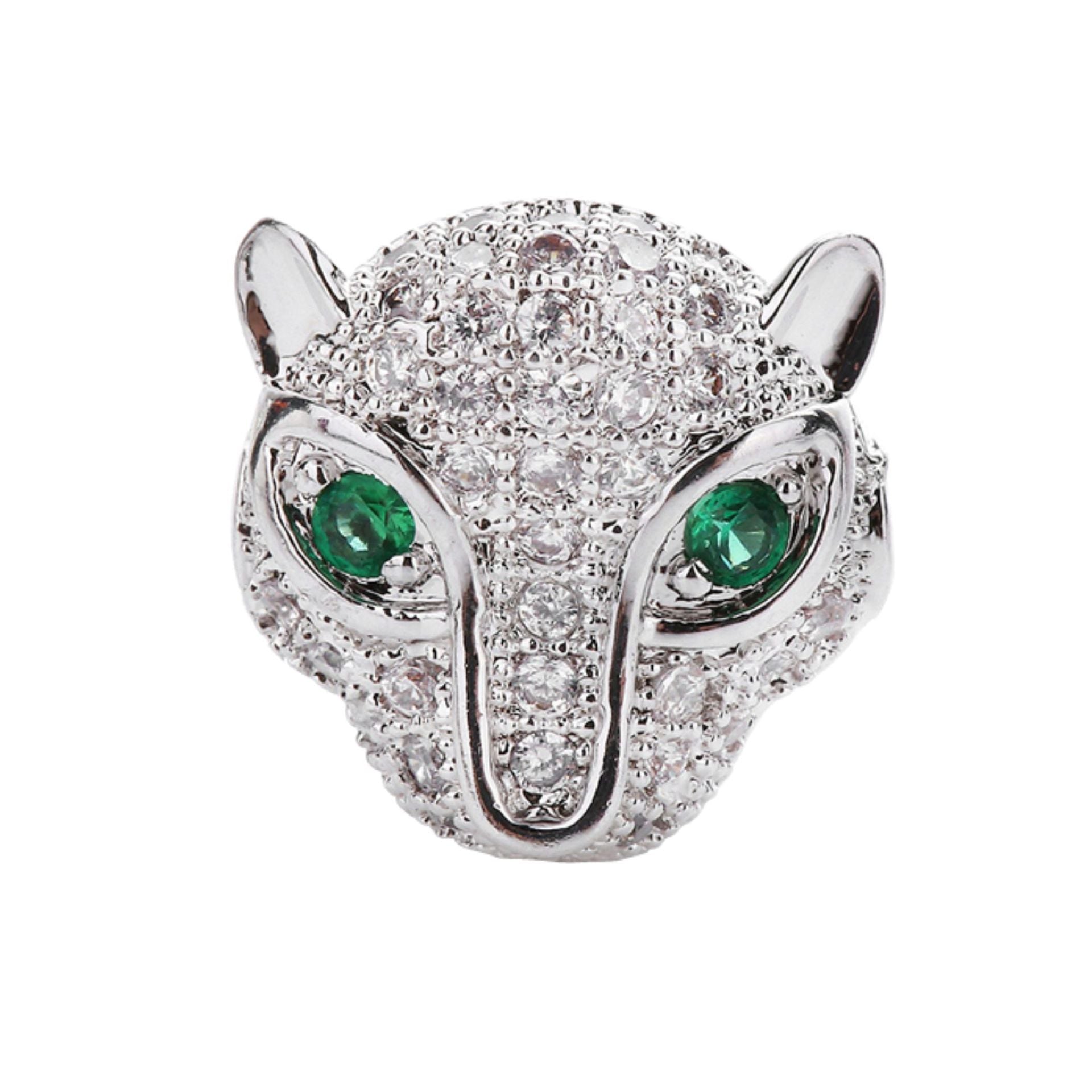 Malahill excellent quality cubic zirconia paved brass beads for jewelry making, sold per box 10 pieces inside