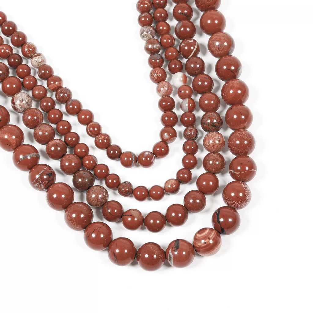 Malahill gemstone beads for jewelry making, sold per bag 5 strands inside, Red Jasper beads