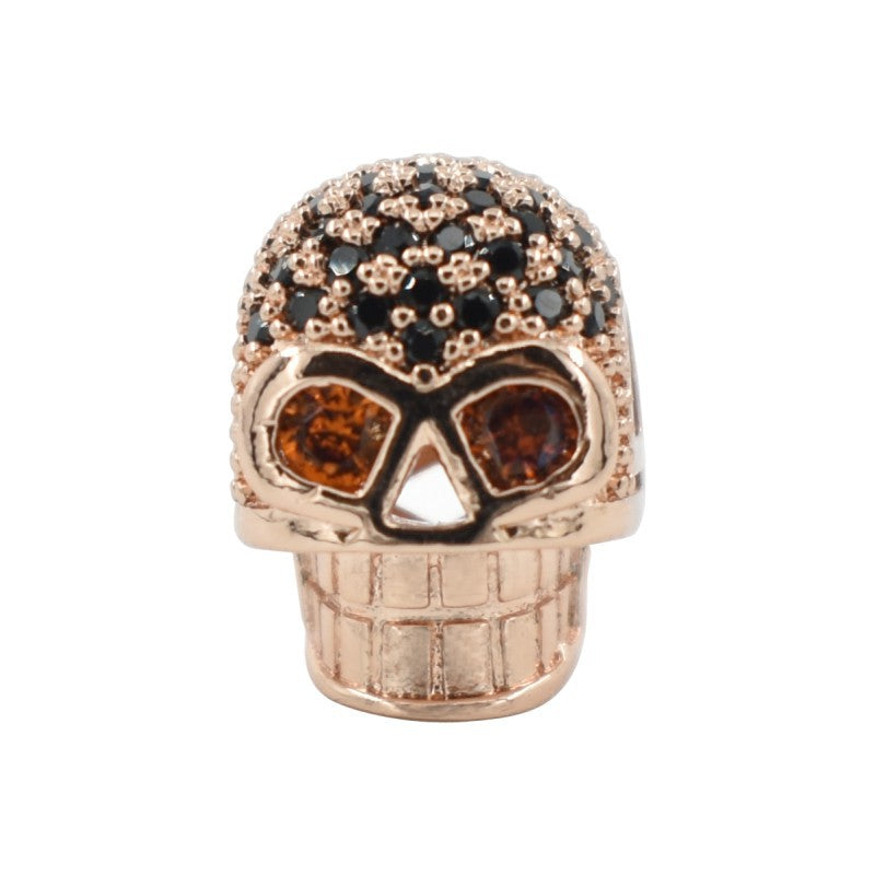 Malahill excellent quality cubic zirconia paved brass beads for jewelry making, sold per box 10 pieces inside