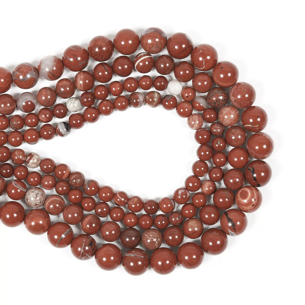 Malahill gemstone beads for jewelry making, sold per bag 5 strands inside, Red Jasper beads