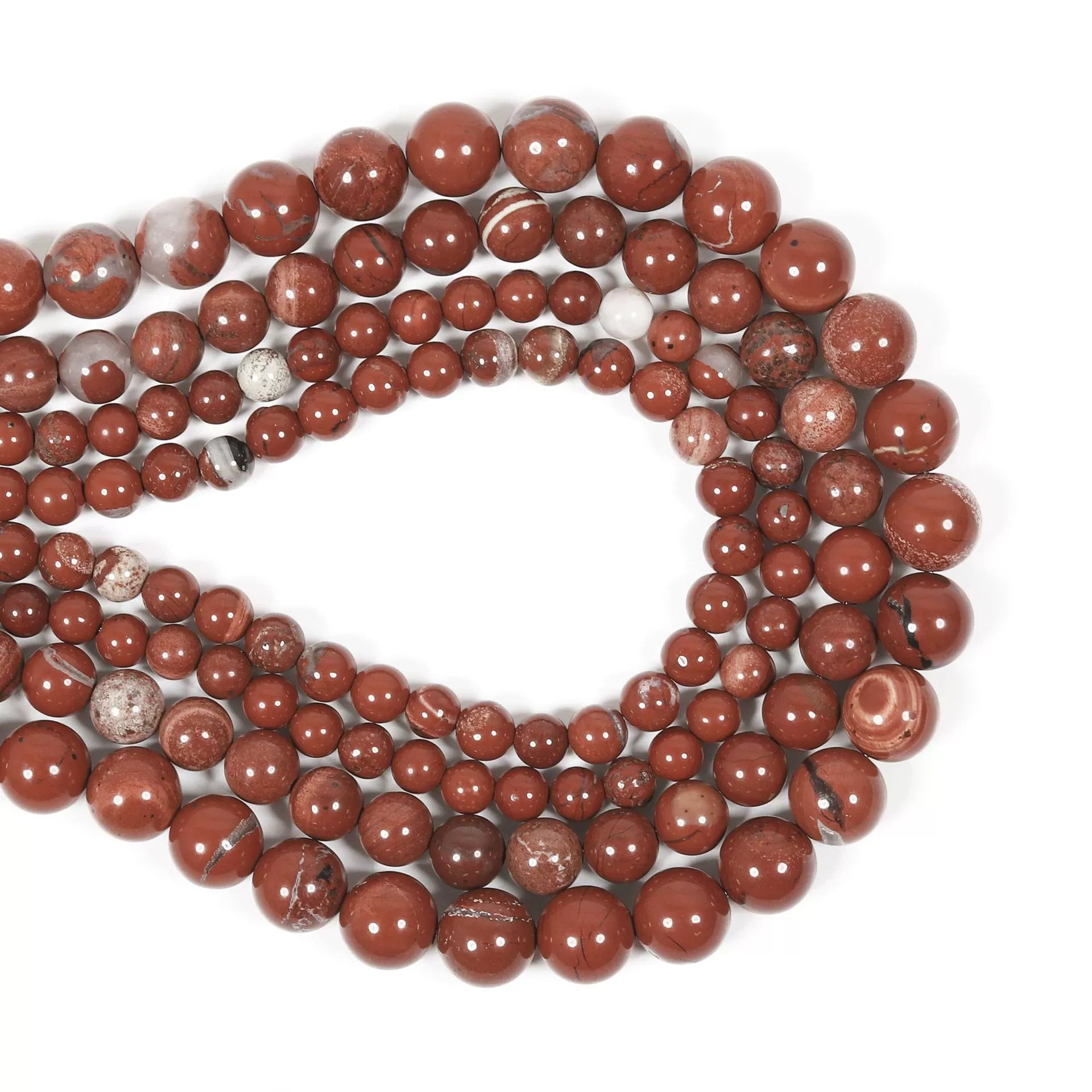 Malahill gemstone beads for jewelry making, sold per bag 5 strands inside, Red Jasper beads
