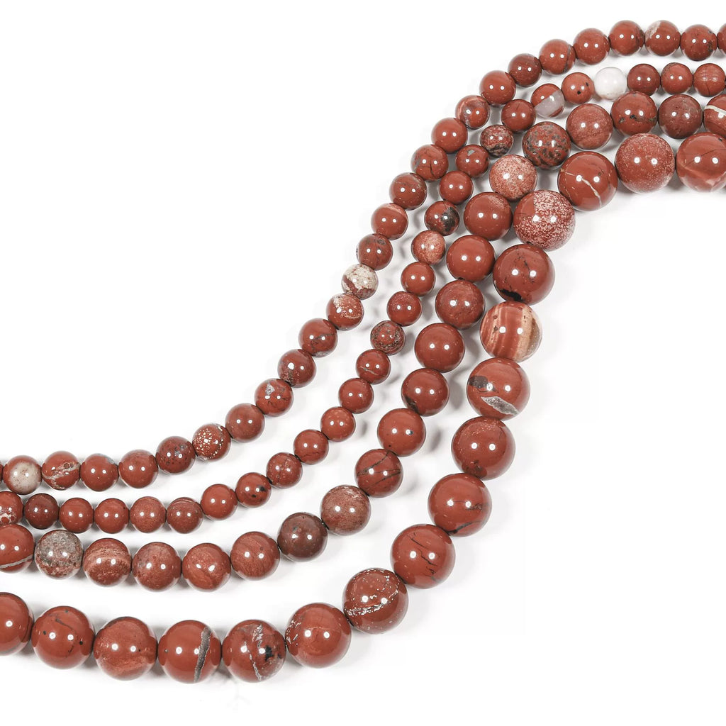 Malahill gemstone beads for jewelry making, sold per bag 5 strands inside, Red Jasper beads