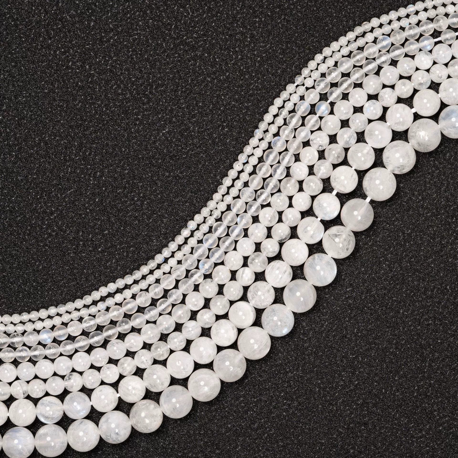 Malahill gemstone beads for jewelry making, sold per bag 5 strands inside, Moonstone A beads