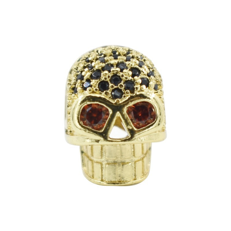 Malahill excellent quality cubic zirconia paved brass beads for jewelry making, sold per box 10 pieces inside