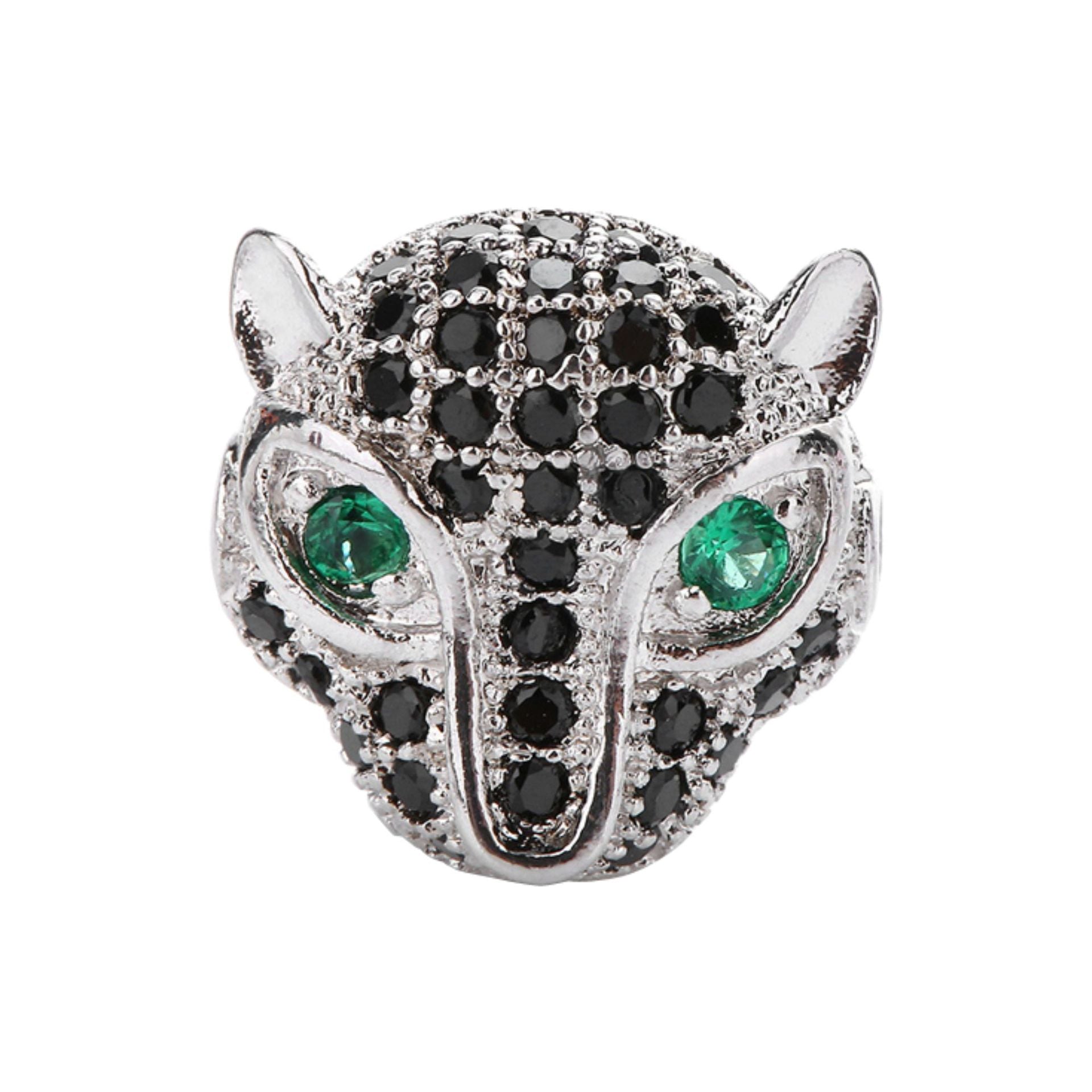 Malahill excellent quality cubic zirconia paved brass beads for jewelry making, sold per box 10 pieces inside