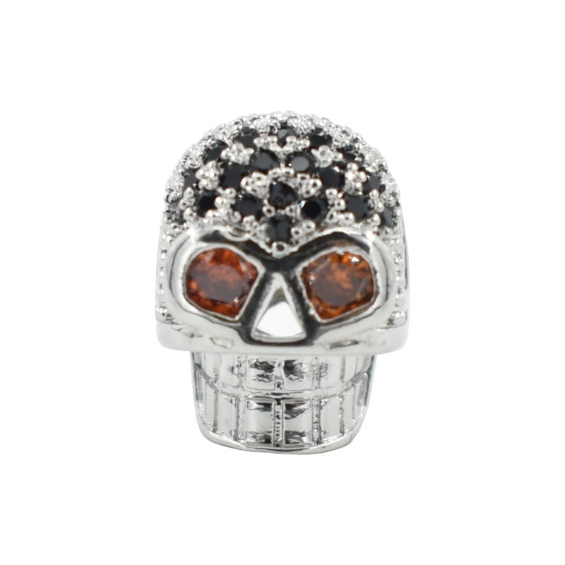 Malahill excellent quality cubic zirconia paved brass beads for jewelry making, sold per box 10 pieces inside