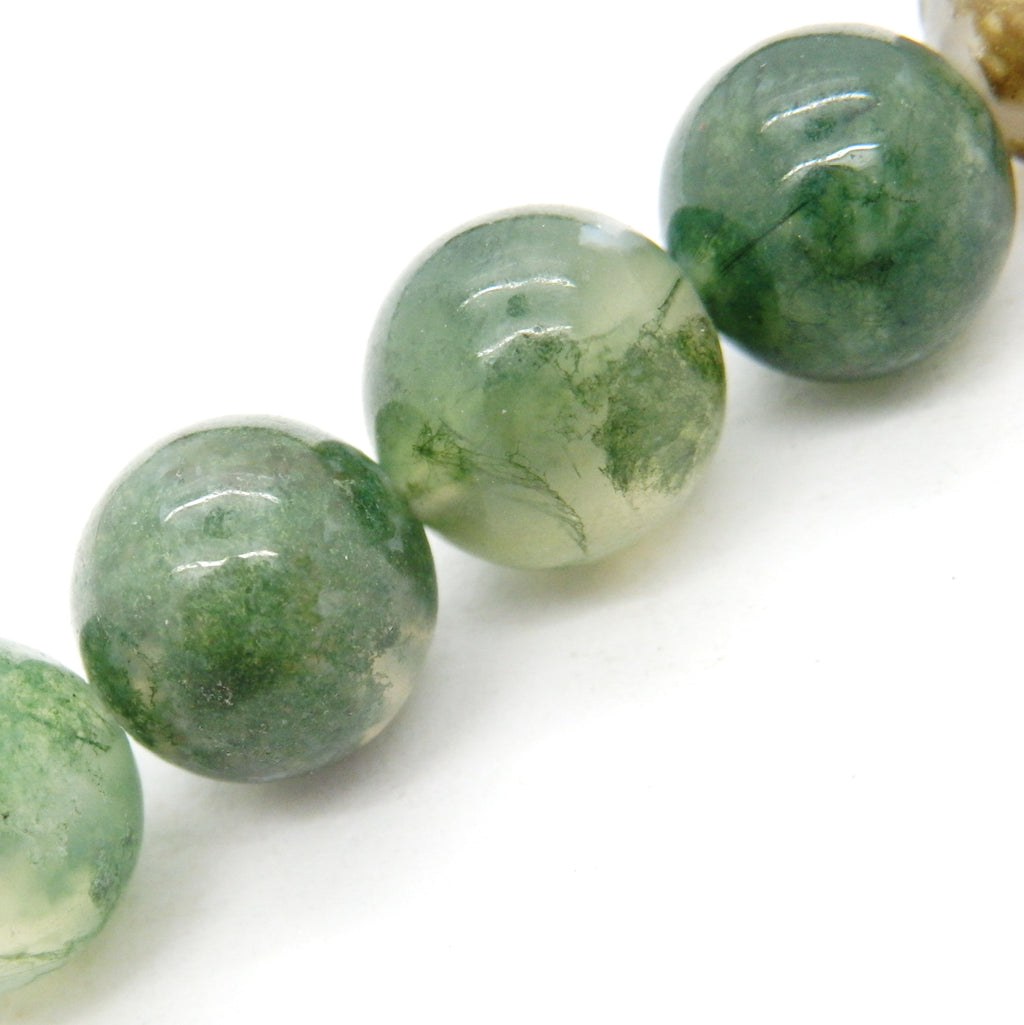 Malahill gemstone beads for jewelry making, sold per bag 5 strands inside, Moss Agate beads