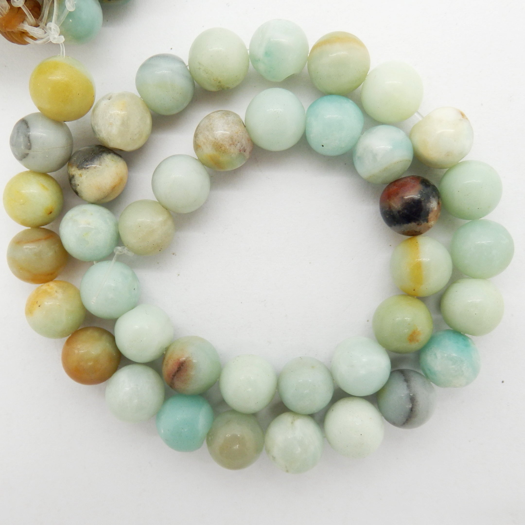 Malahill gemstone beads for jewelry making, sold per bag 5 strands inside, Mix-color Amazonite beads