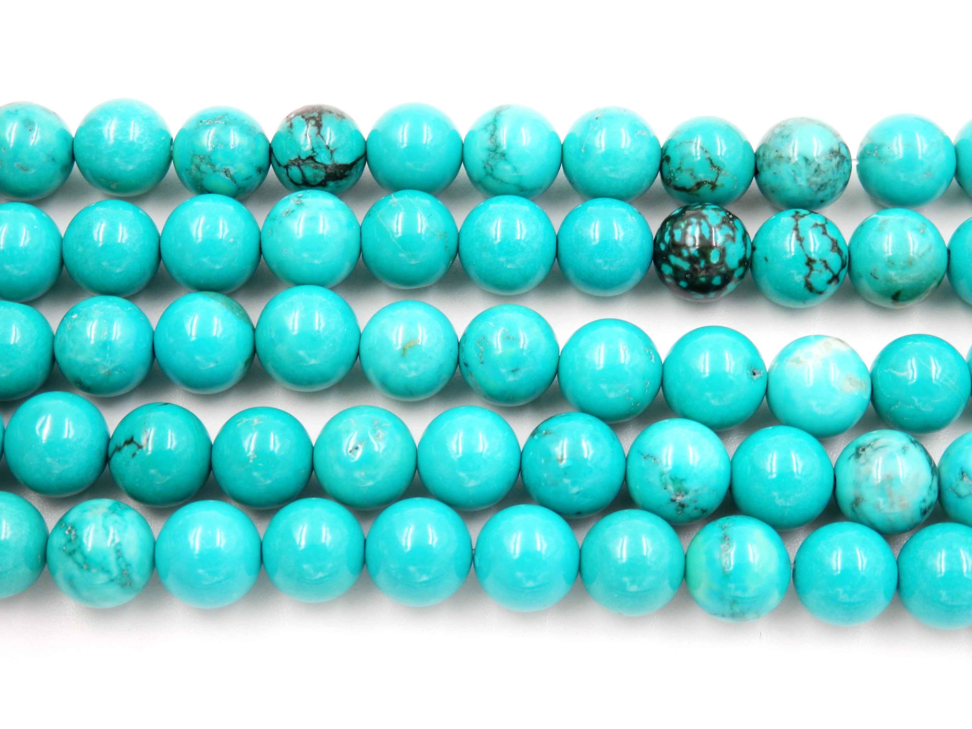 Malahill gemstone beads for jewelry making, sold per bag 5 strands inside, Green Howlite Turquoise beads