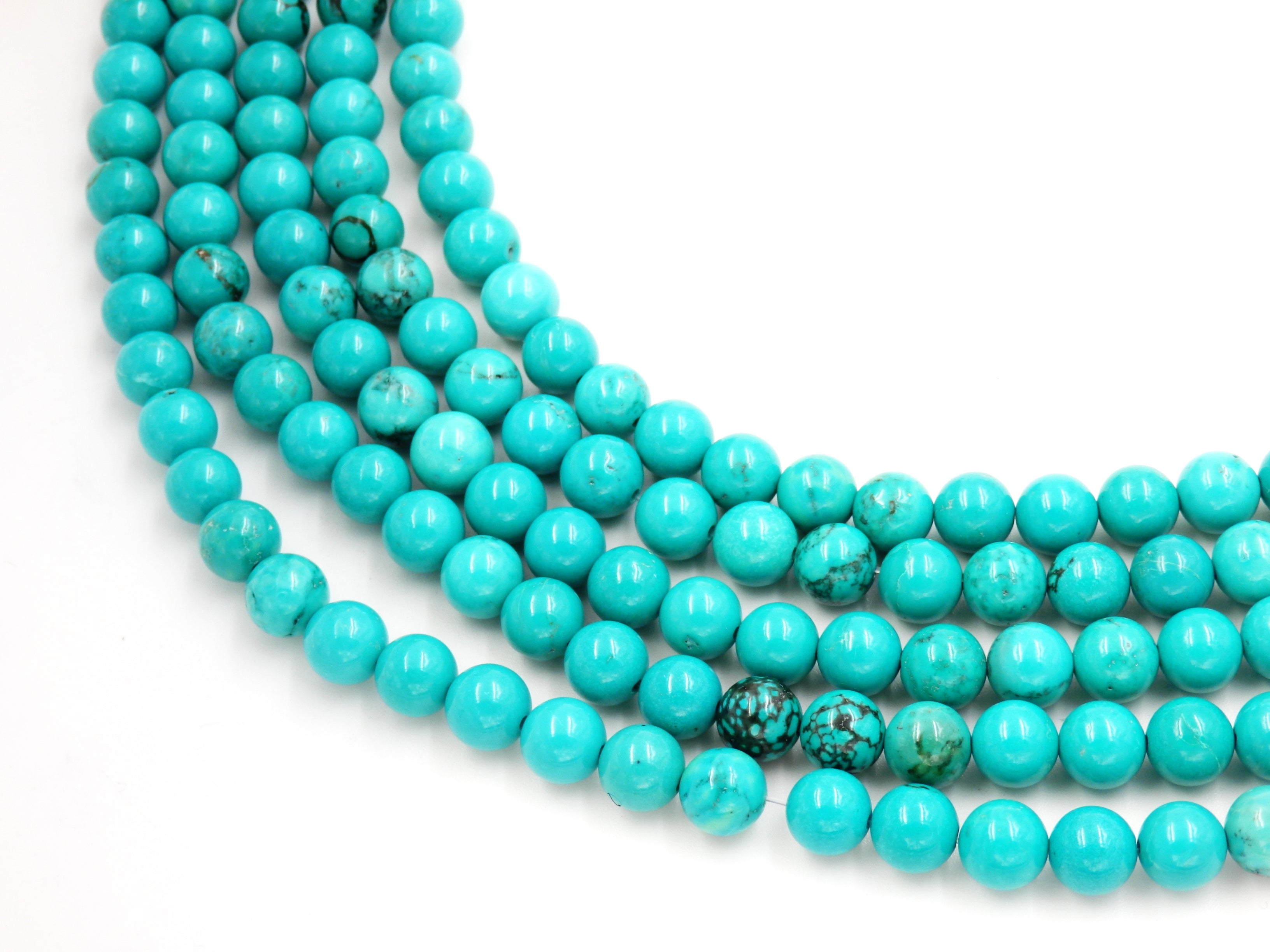 Malahill gemstone beads for jewelry making, sold per bag 5 strands inside, Green Howlite Turquoise beads