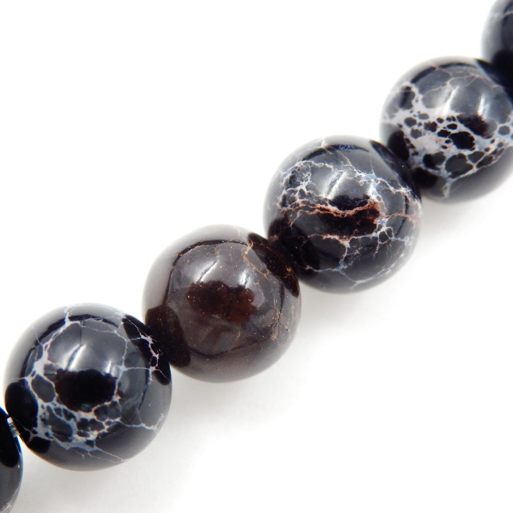 Malahill gemstone beads for jewelry making, sold per bag 5 strands inside, Black Imperial Jasper beads