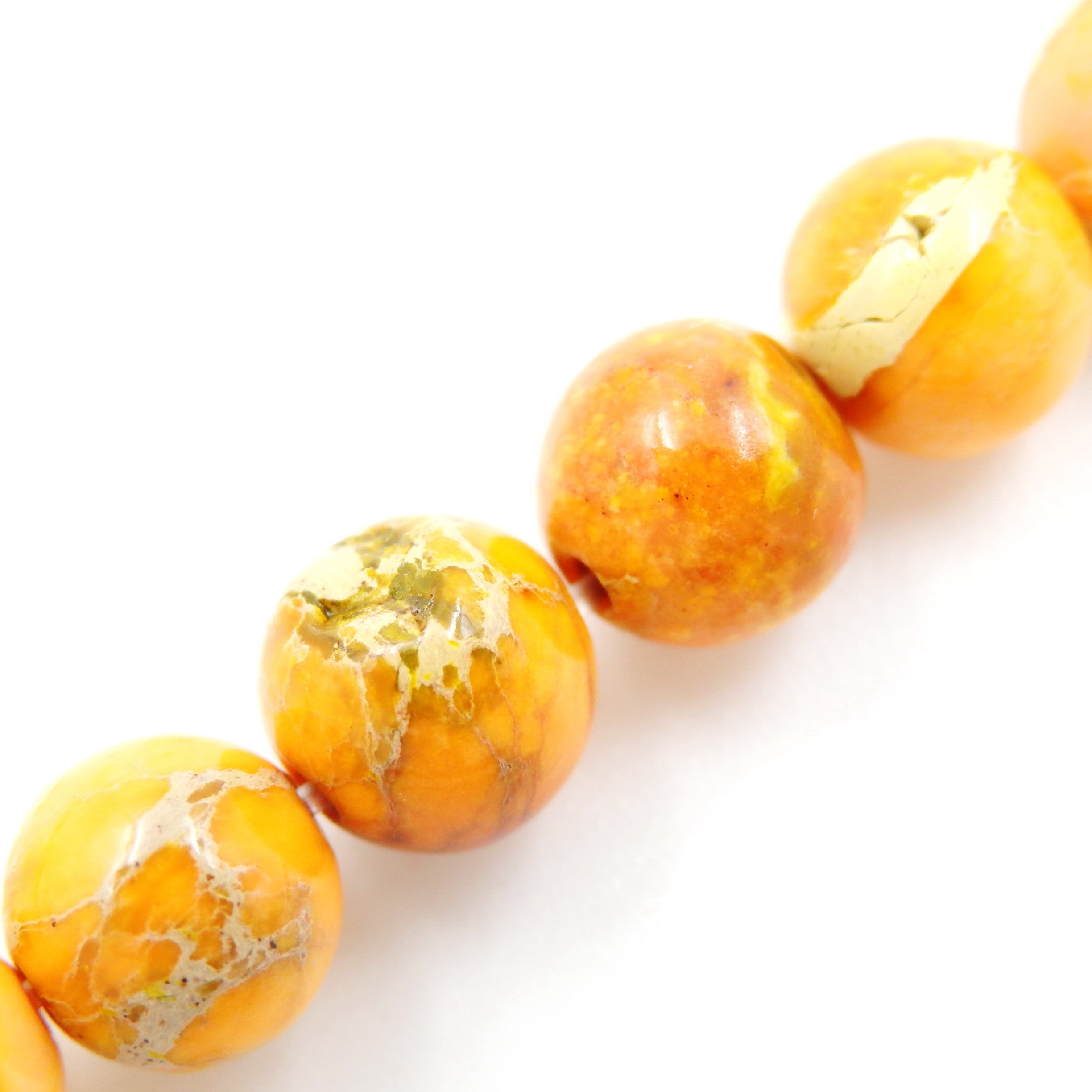 Malahill gemstone beads for jewelry making, sold per bag 5 strands inside, Orange Imperial Jasper beads