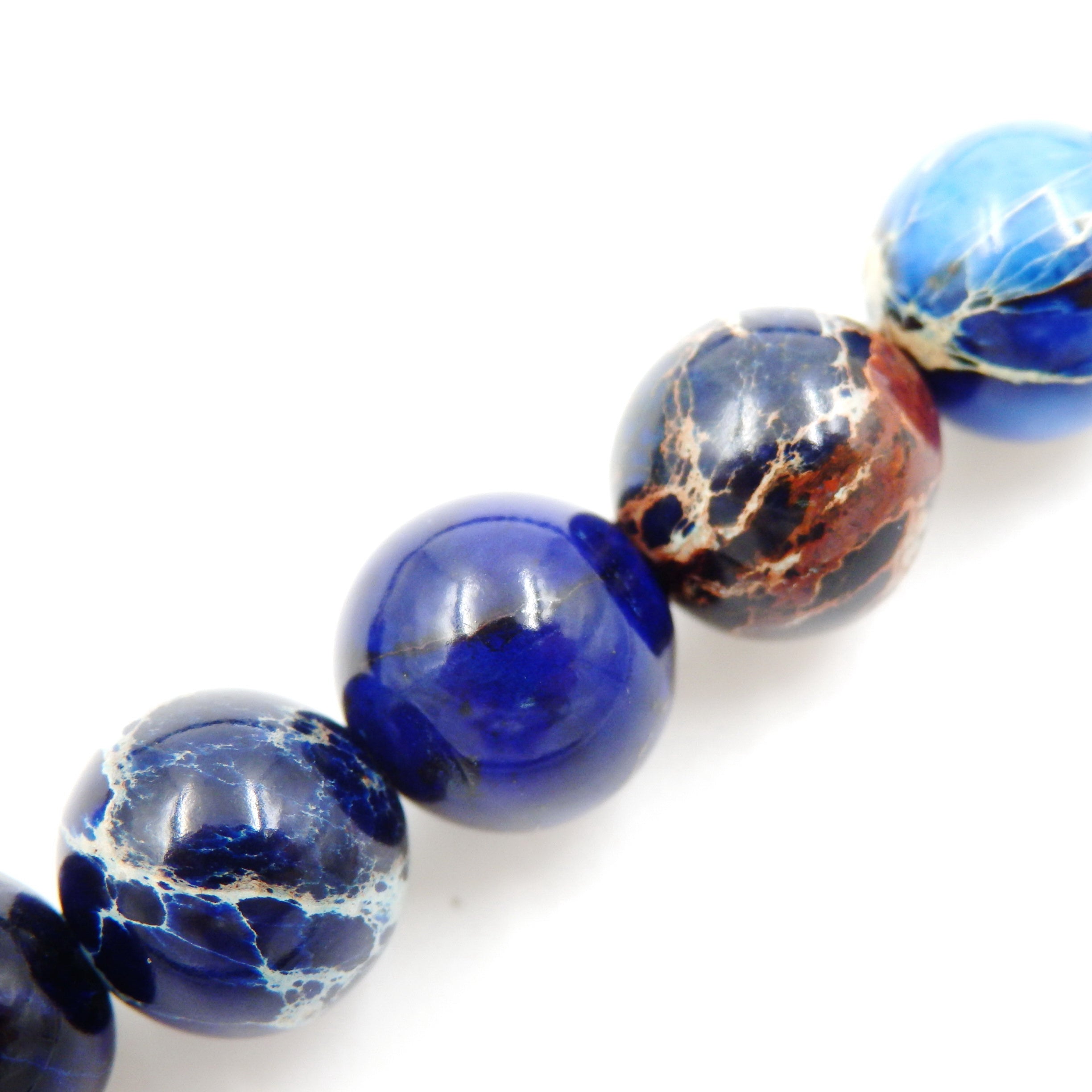 Malahill gemstone beads for jewelry making, sold per bag 5 strands inside, Dark Blue Imperial Jasper beads