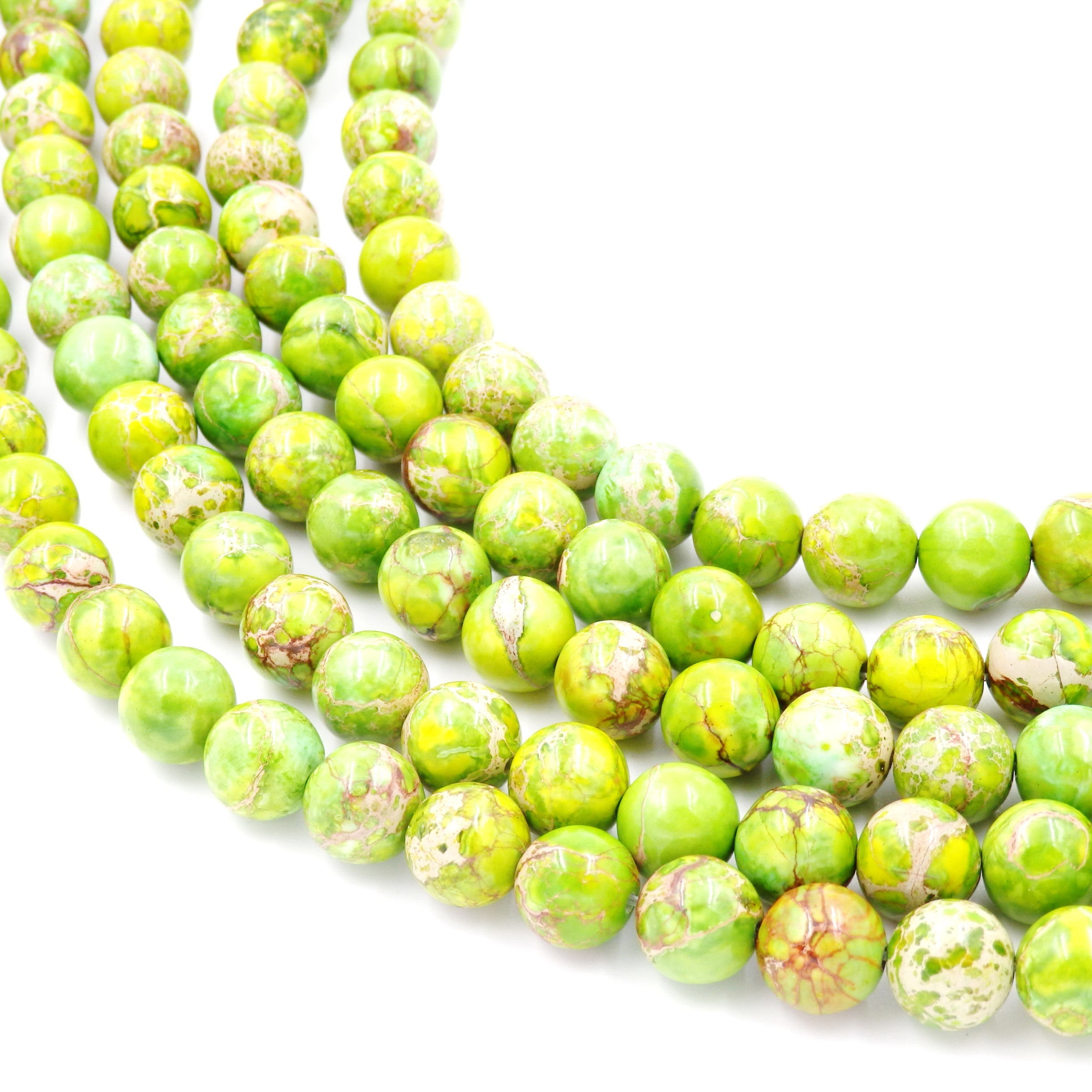 Malahill gemstone beads for jewelry making, sold per bag 5 strands inside, Green Imperial Jasper beads